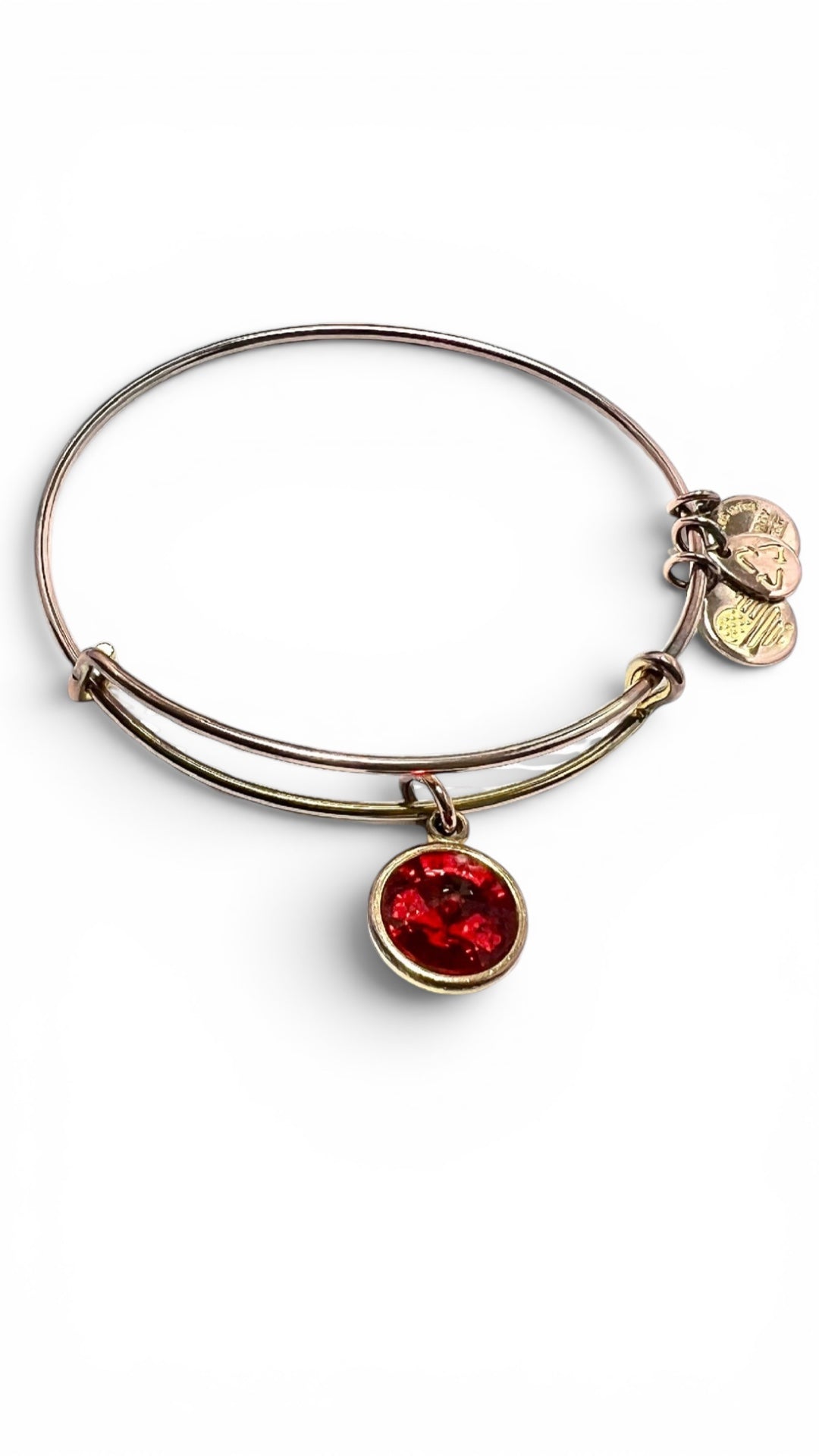 Alex and Ani - July Birthstone Siam Swarovski Crystal Charm Bangle Bracelet