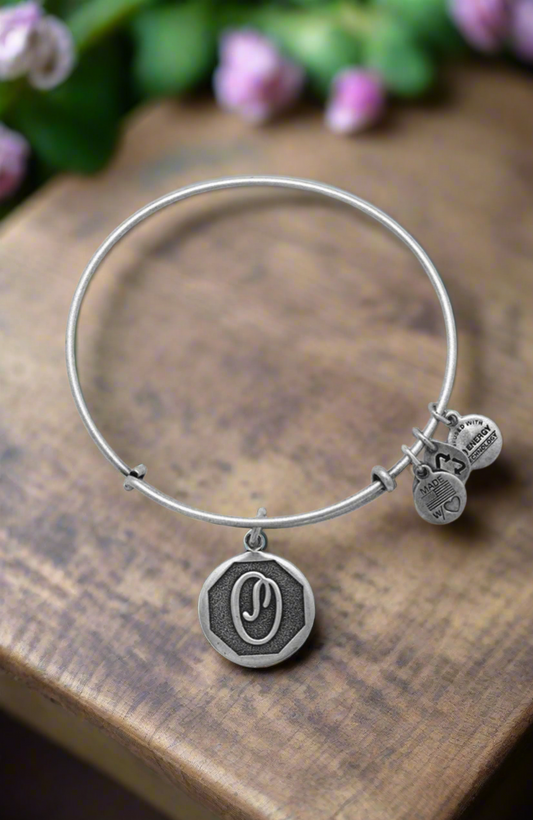 Alex and Ani - “O” Initial Charm Bangle Bracelet