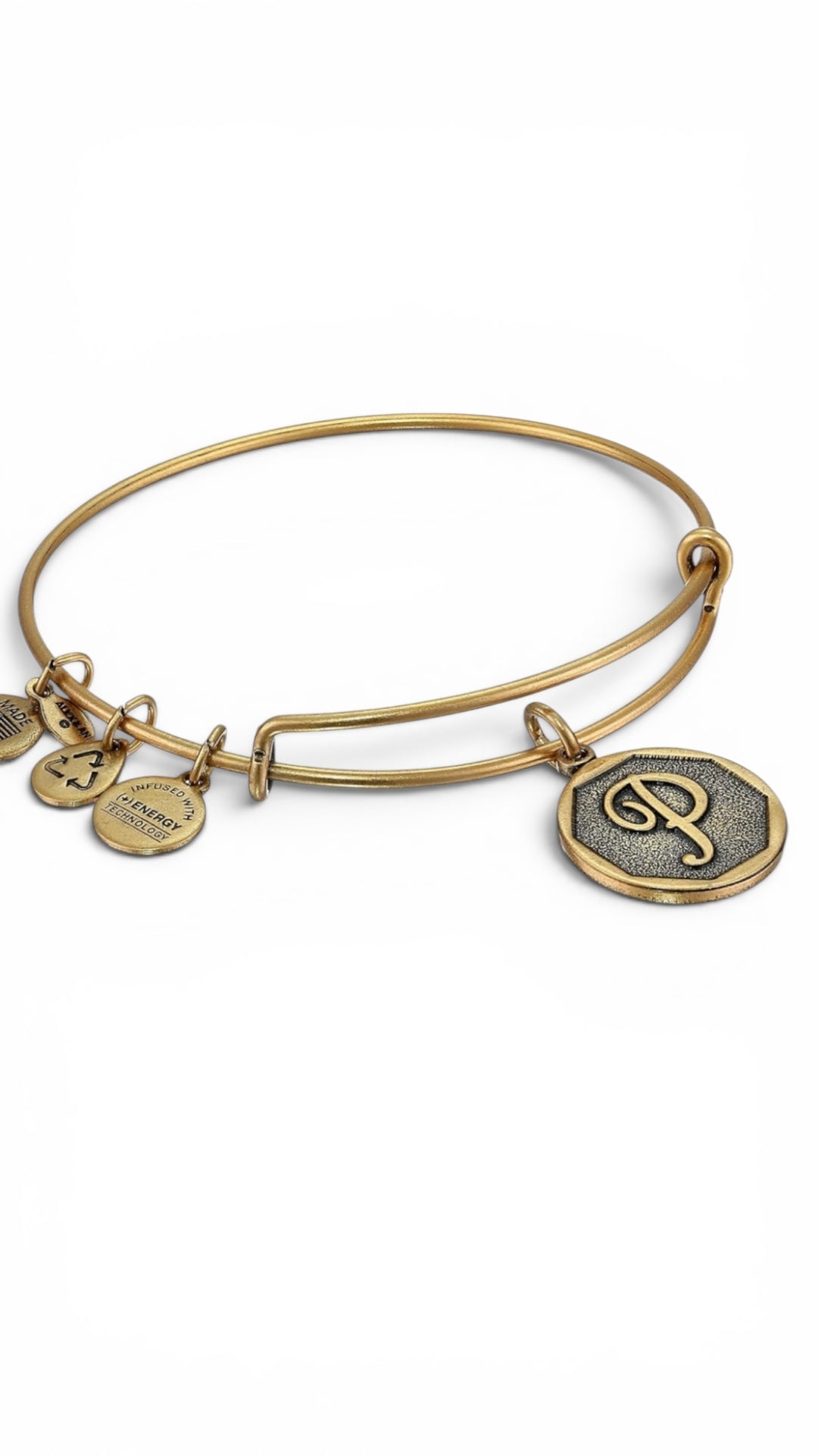 Alex and Ani - “P” Initial Charm Bangle Bracelet