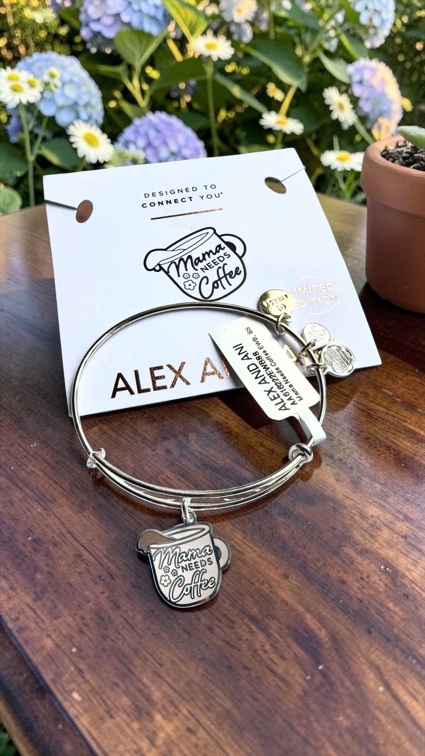 Alex and Ani - 'Mama Needs Coffee' Charm Bangle Bracelet