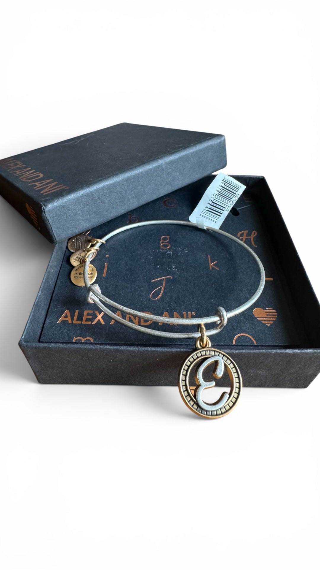 Alex and Ani - “E” Initial Charm Bangle Bracelet