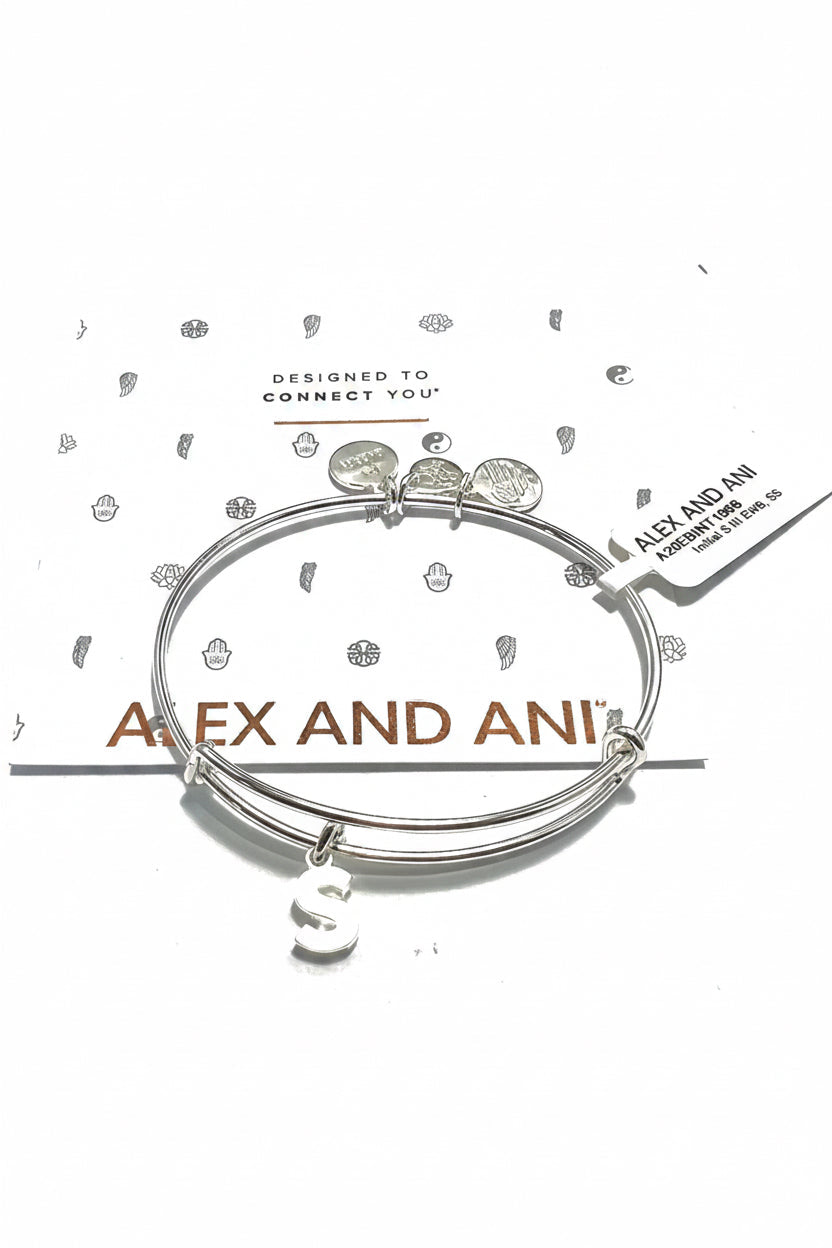 Alex and Ani - “S” Initial Charm Bangle Bracelet