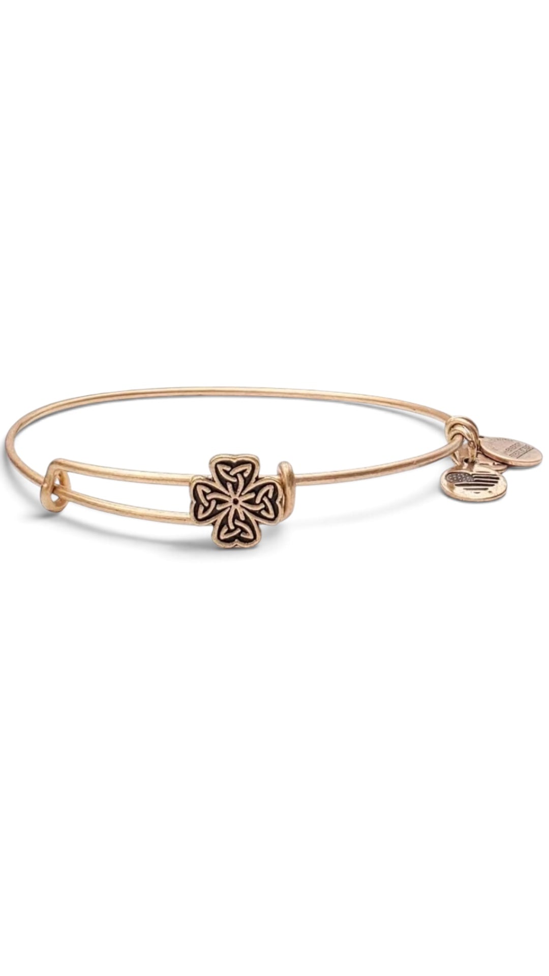 Alex and Ani - Four Leaf Clover Celtic Knot Slide Bangle Bracelet