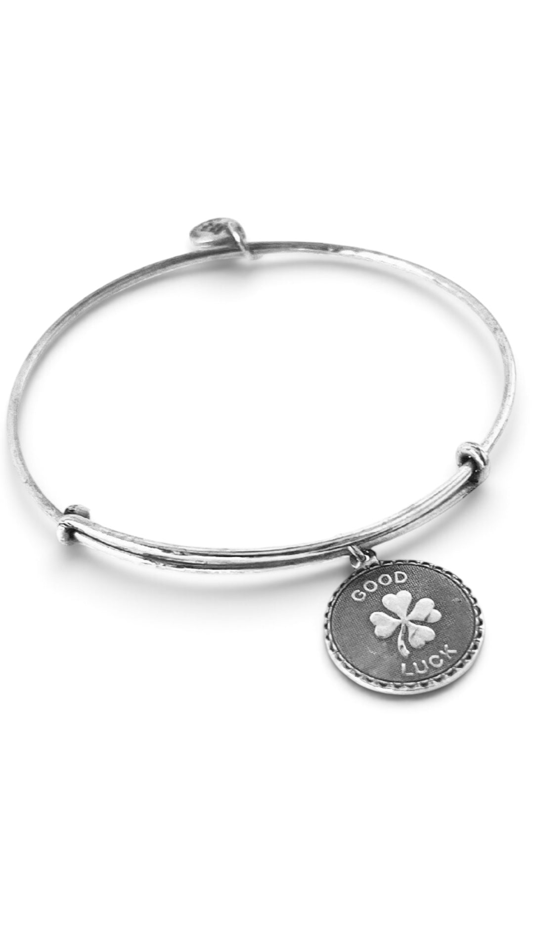 Alex And Ani - ‘Good Luck’ Four Leaf Clover Charm Bangle Bracelet