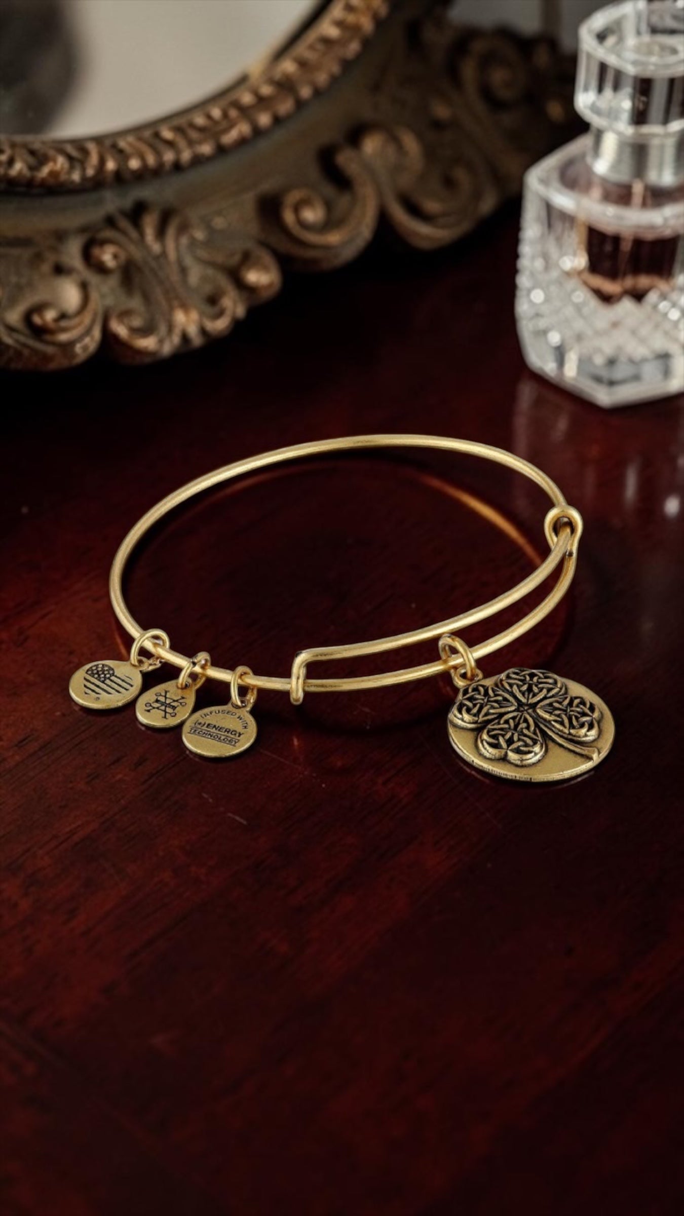 Alex and Ani - Four Leaf Clover III Charm Bangle Bracelet