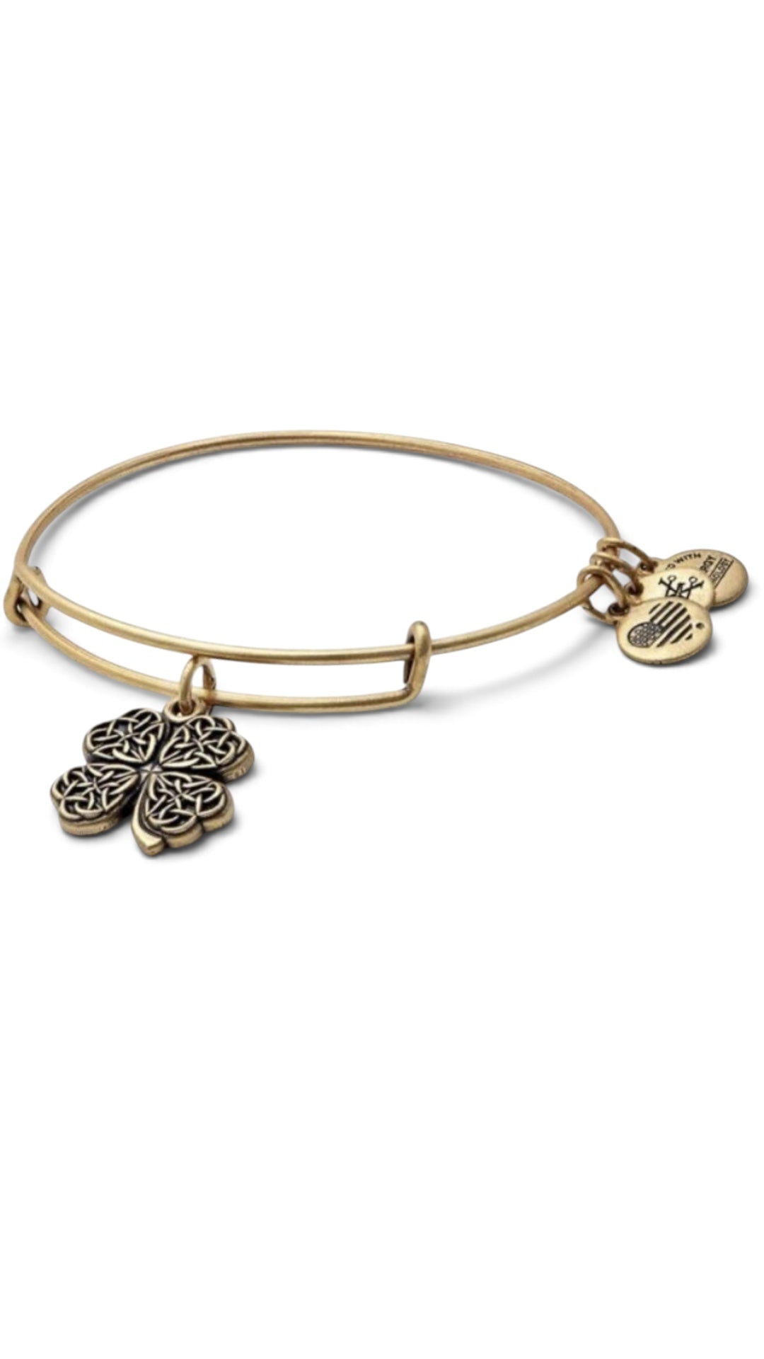 Alex and Ani - Four Leaf Clover Celtic Knot Charm Bangle Bracelet