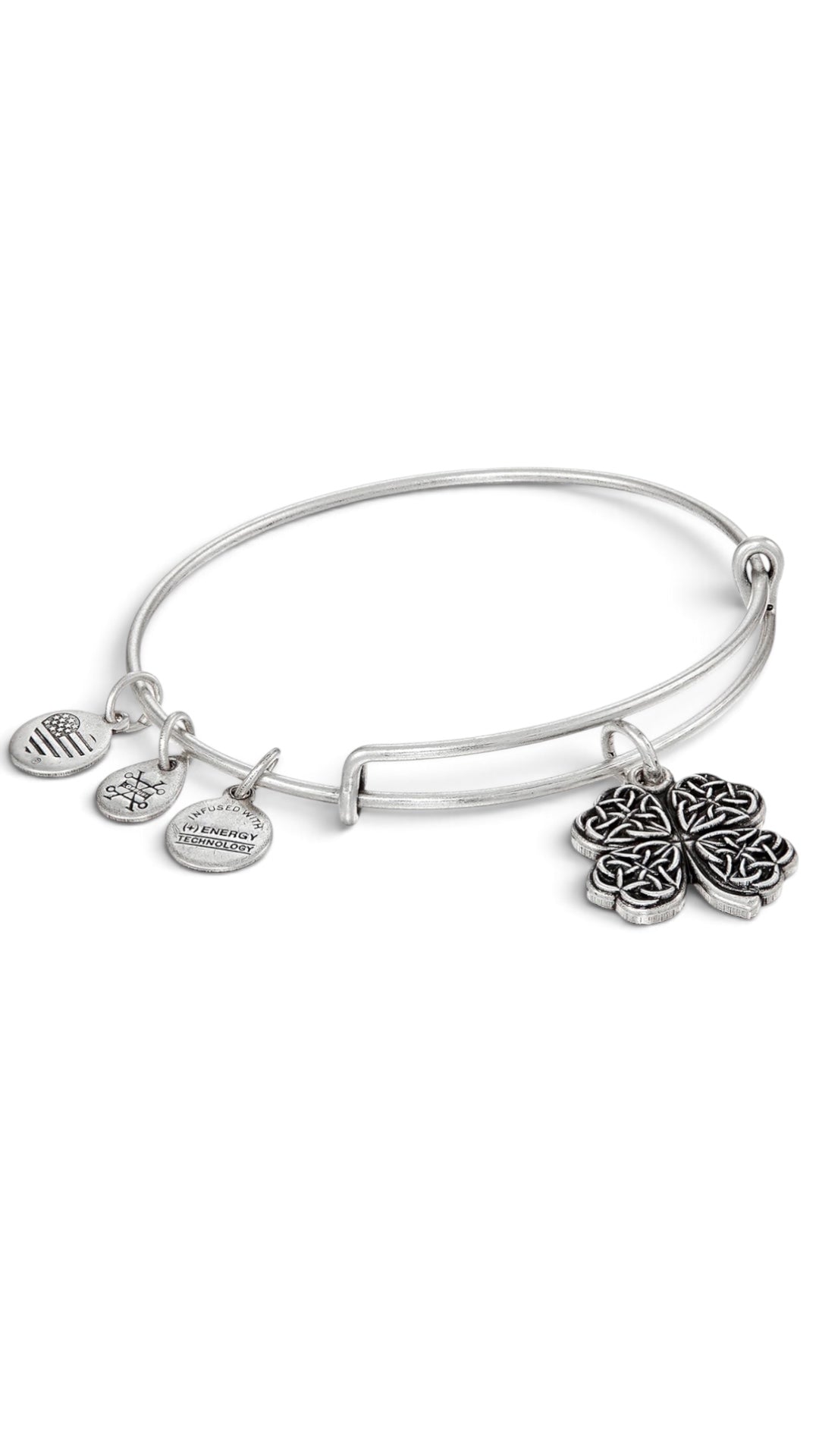 Alex and Ani - Four Leaf Clover Celtic Knot Charm Bangle Bracelet