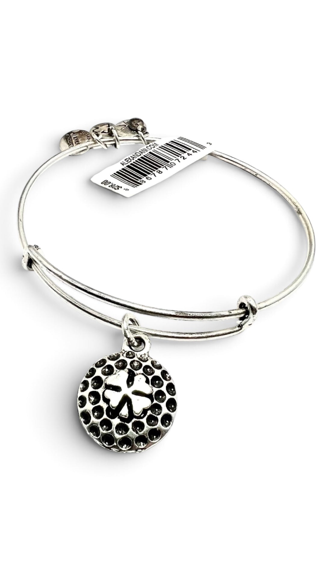 Alex and Ani - Lucky Four Leaf Clover Golf Ball Charm Bangle Bracelet