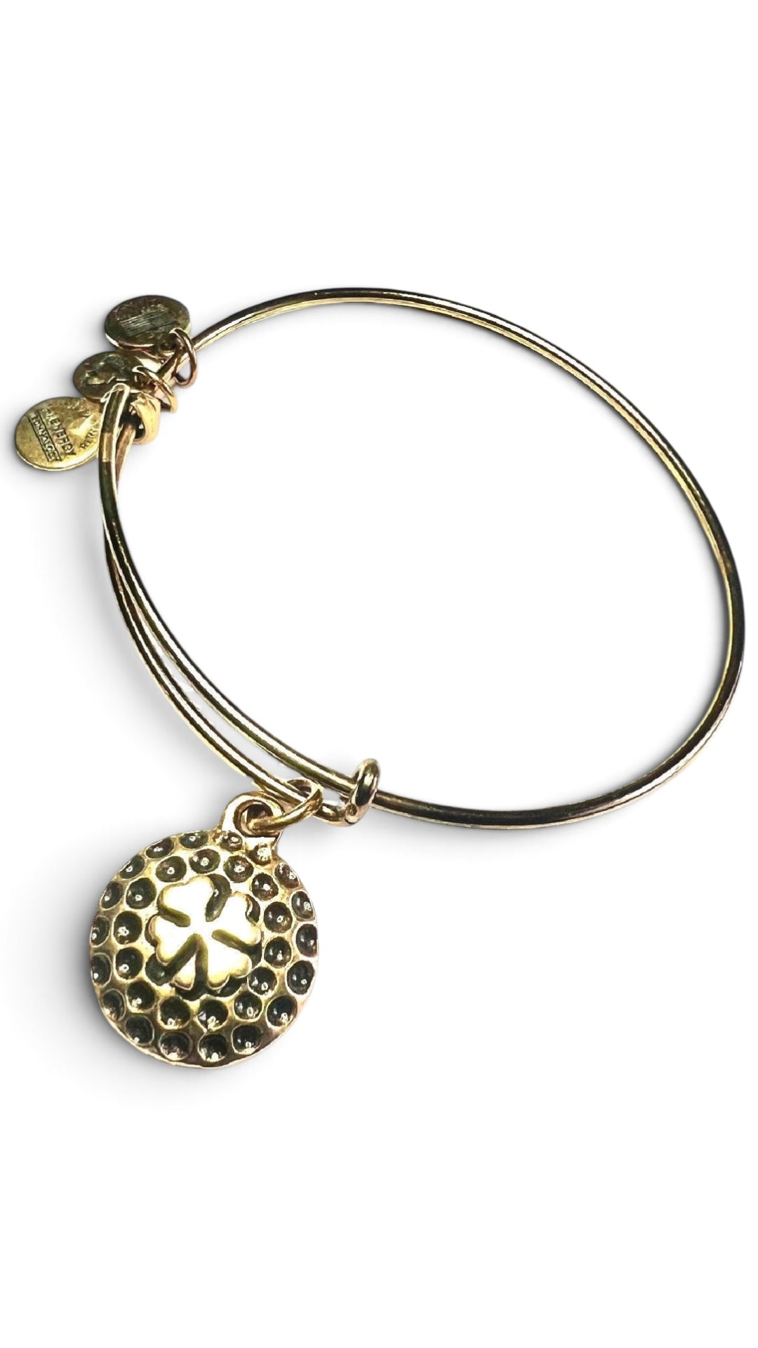 Alex and Ani - Lucky Four Leaf Clover Golf Ball Charm Bangle Bracelet