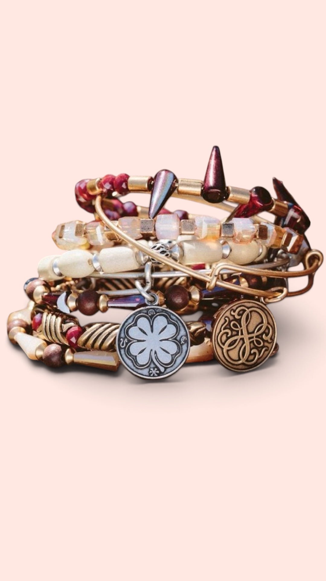 Alex and Ani - Four Leaf Clover Charm Bangle Bracelet