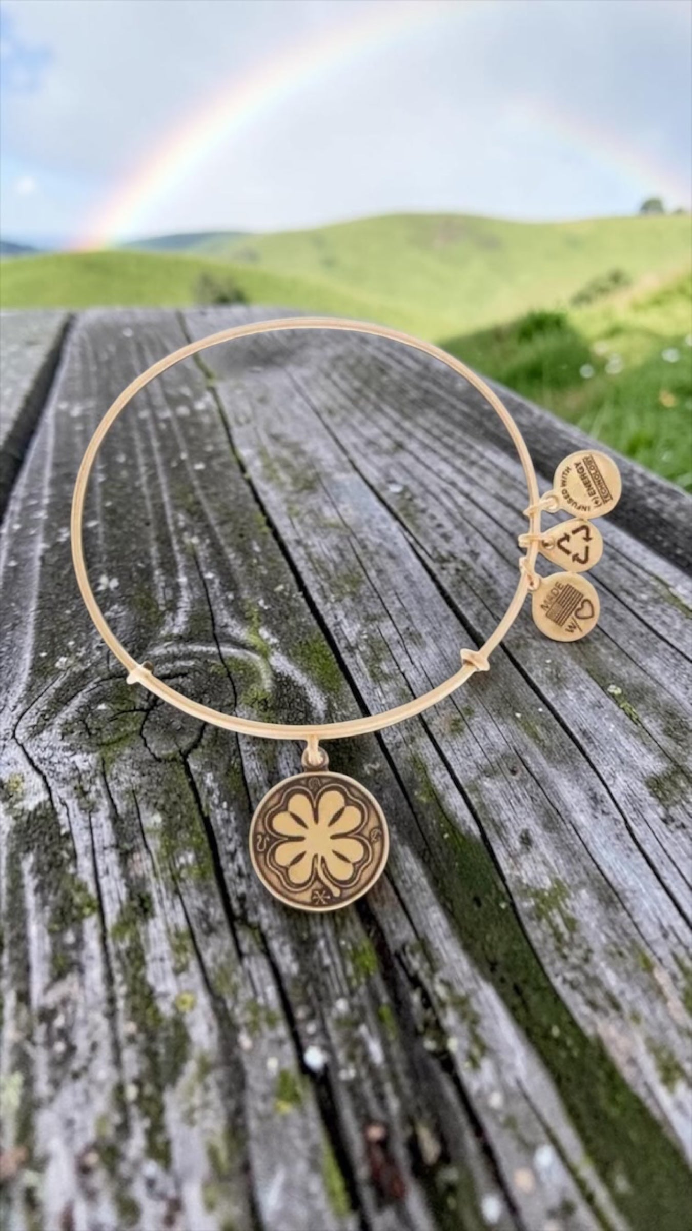 Alex and Ani - Four Leaf Clover Charm Bangle Bracelet