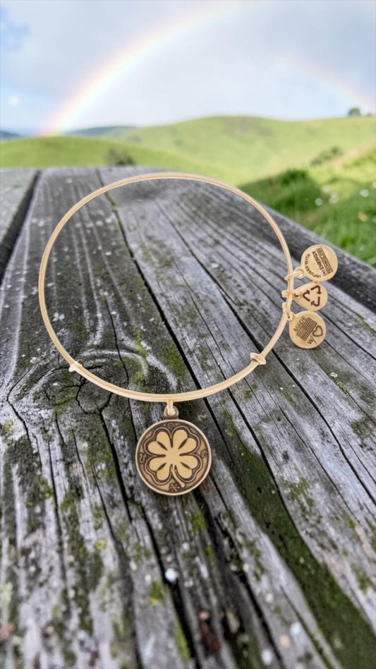 Alex and Ani - Four Leaf Clover Charm Bangle Bracelet