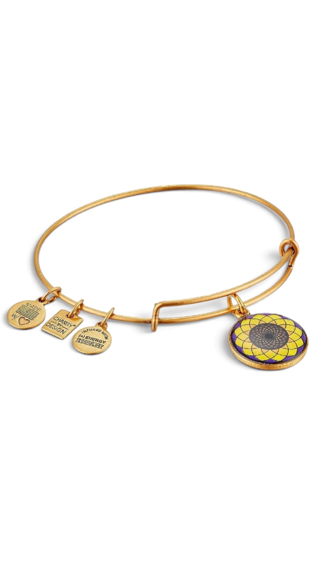 Alex and Ani - Sunflower Charm Bangle Bracelet for Alzheimer’s, Charity by Design