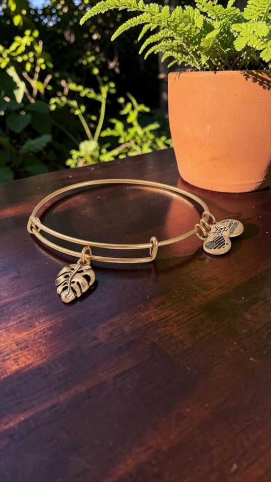Alex and Ani - Palm Leaf Charm Bangle Bracelet