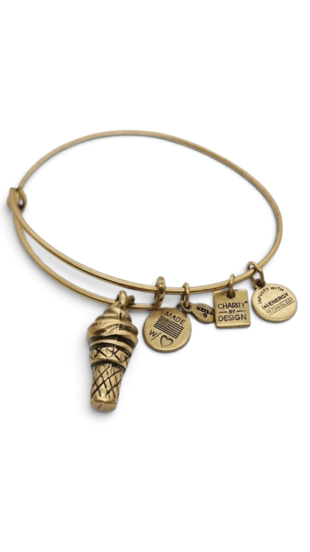 Alex and Ani - Ice Cream Cone Charm Bangle Bracelet