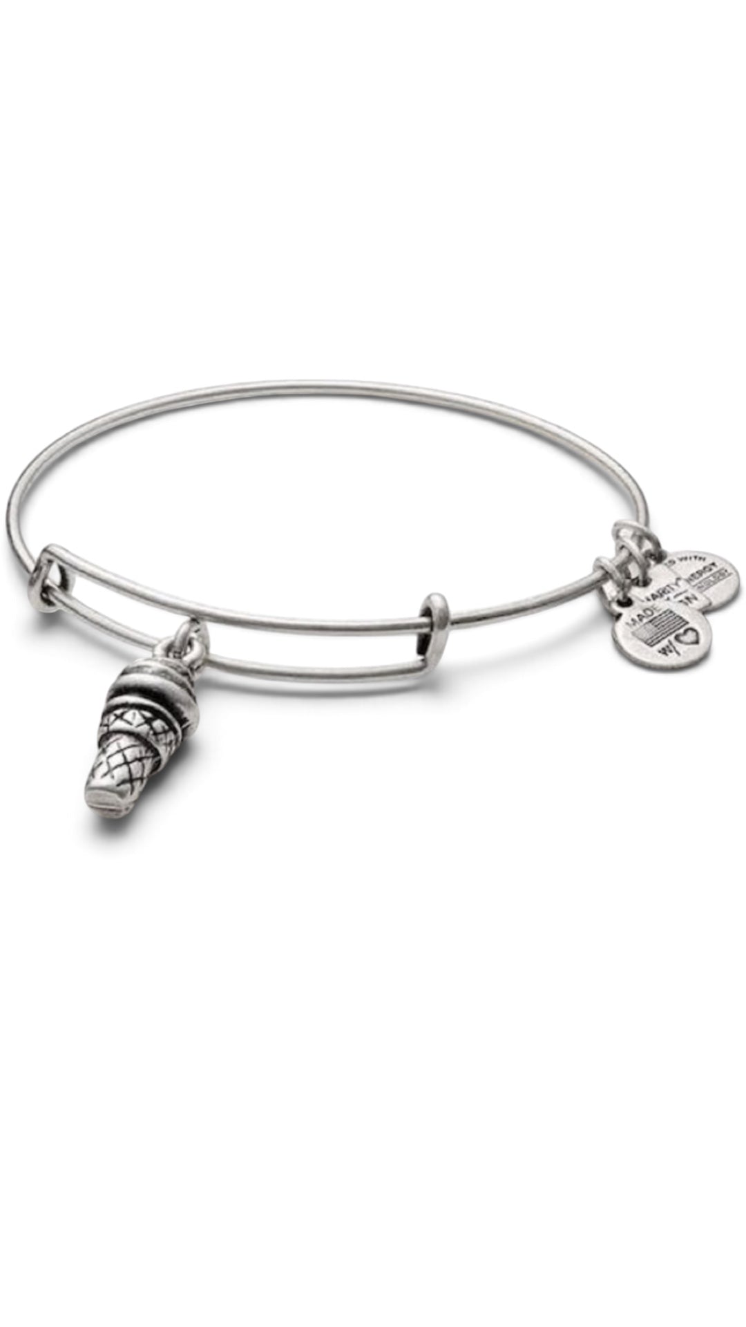 Alex and Ani - Ice Cream Cone Charm Bangle Bracelet