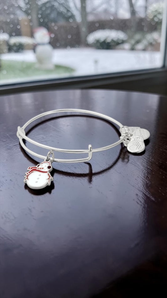 Alex and Ani - Snowman Charm Bangle Bracelet