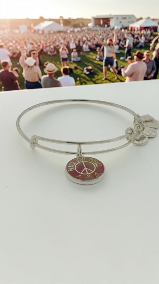 Alex and Ani - Peace Love Music Charm Bangle Bracelet