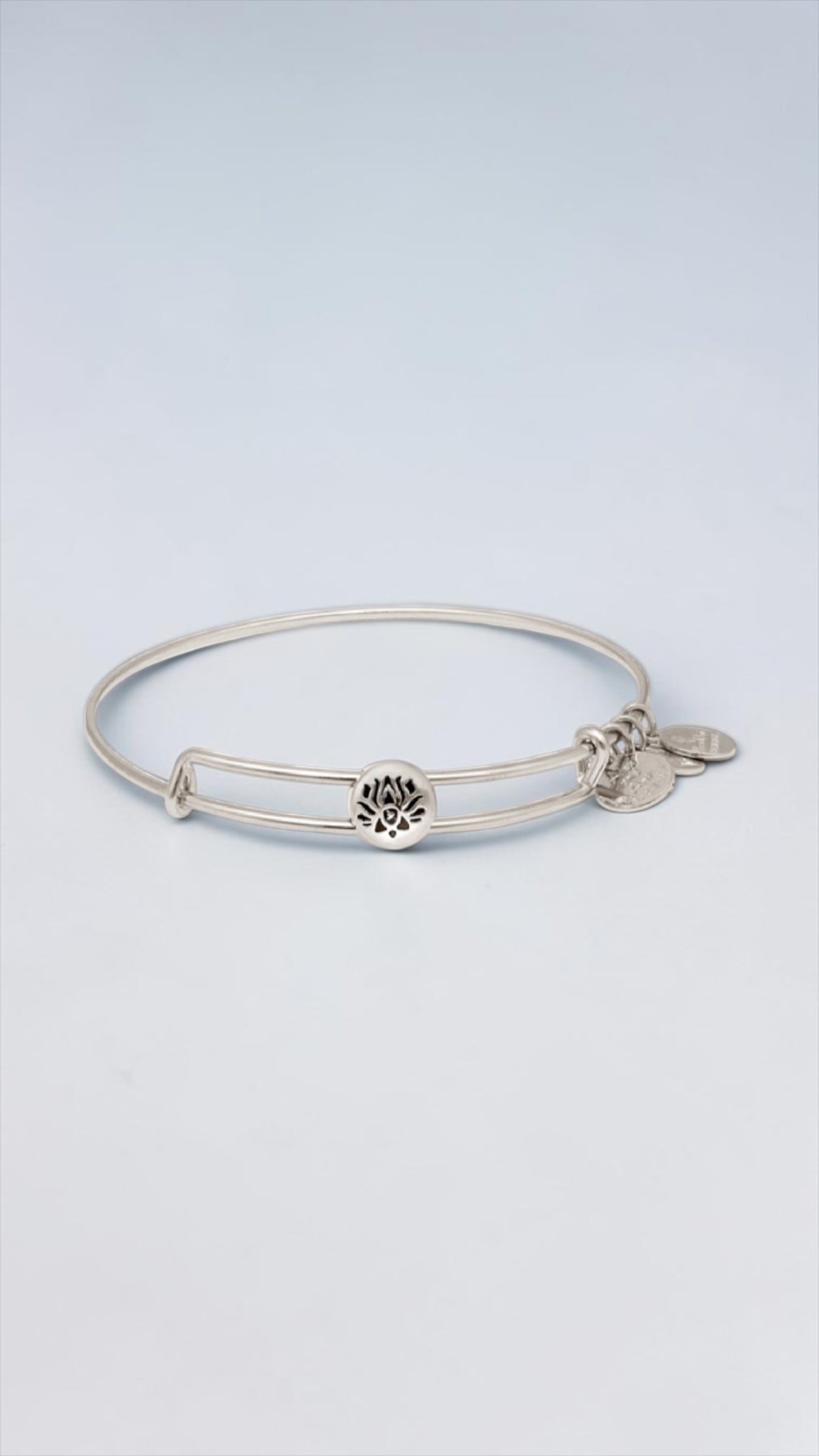 Alex and Ani - Lotus Peace Petals Slider Charm Bangle Bracelet