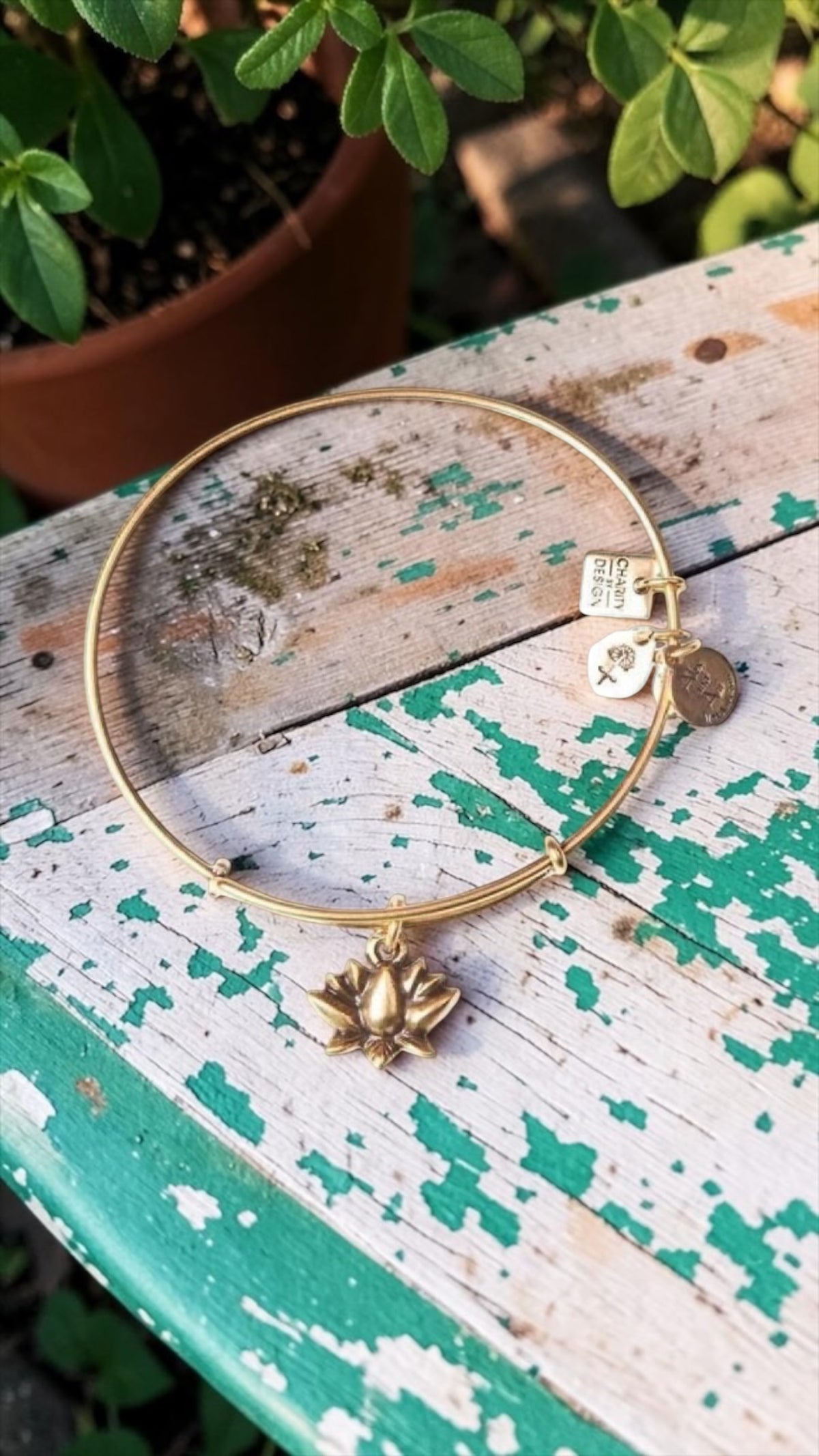 Alex and Ani - Lotus Blossom Charm Bangle Bracelet