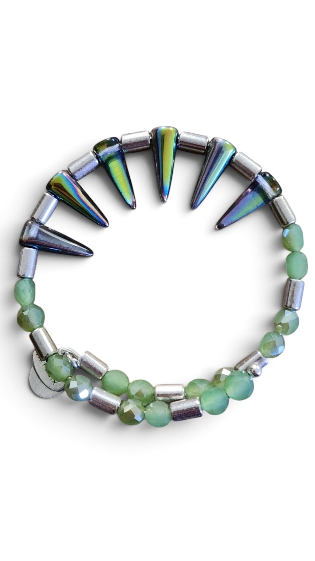 Alex and Ani - Verdant Aura Depths of the Wild Beaded Bracelet - Vintage Sixty-Six Wrap Bracelet