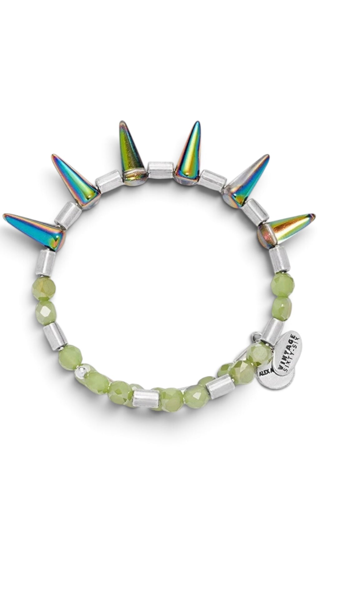 Alex and Ani - Verdant Aura Depths of the Wild Beaded Bracelet - Vintage Sixty-Six Wrap Bracelet