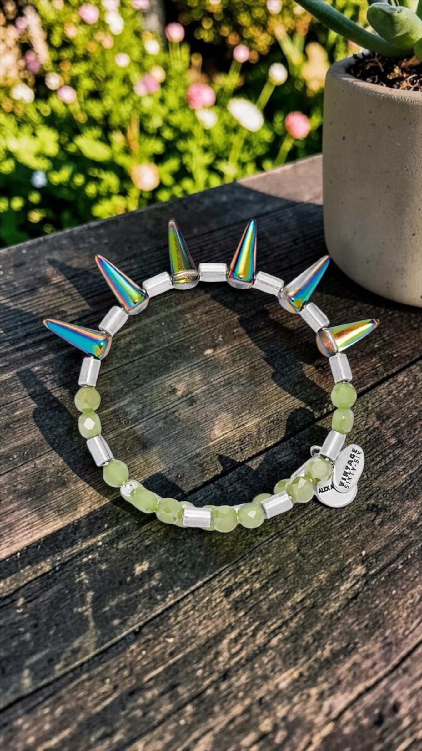 Alex and Ani - Verdant Aura Depths of the Wild Beaded Bracelet - Vintage Sixty-Six Wrap Bracelet