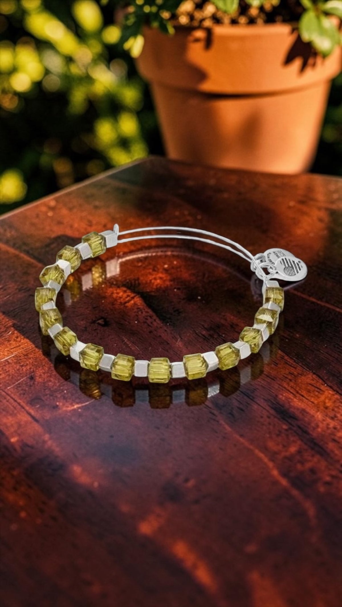 Alex and Ani - Fern Trailblazer Beaded Bangle Bracelet