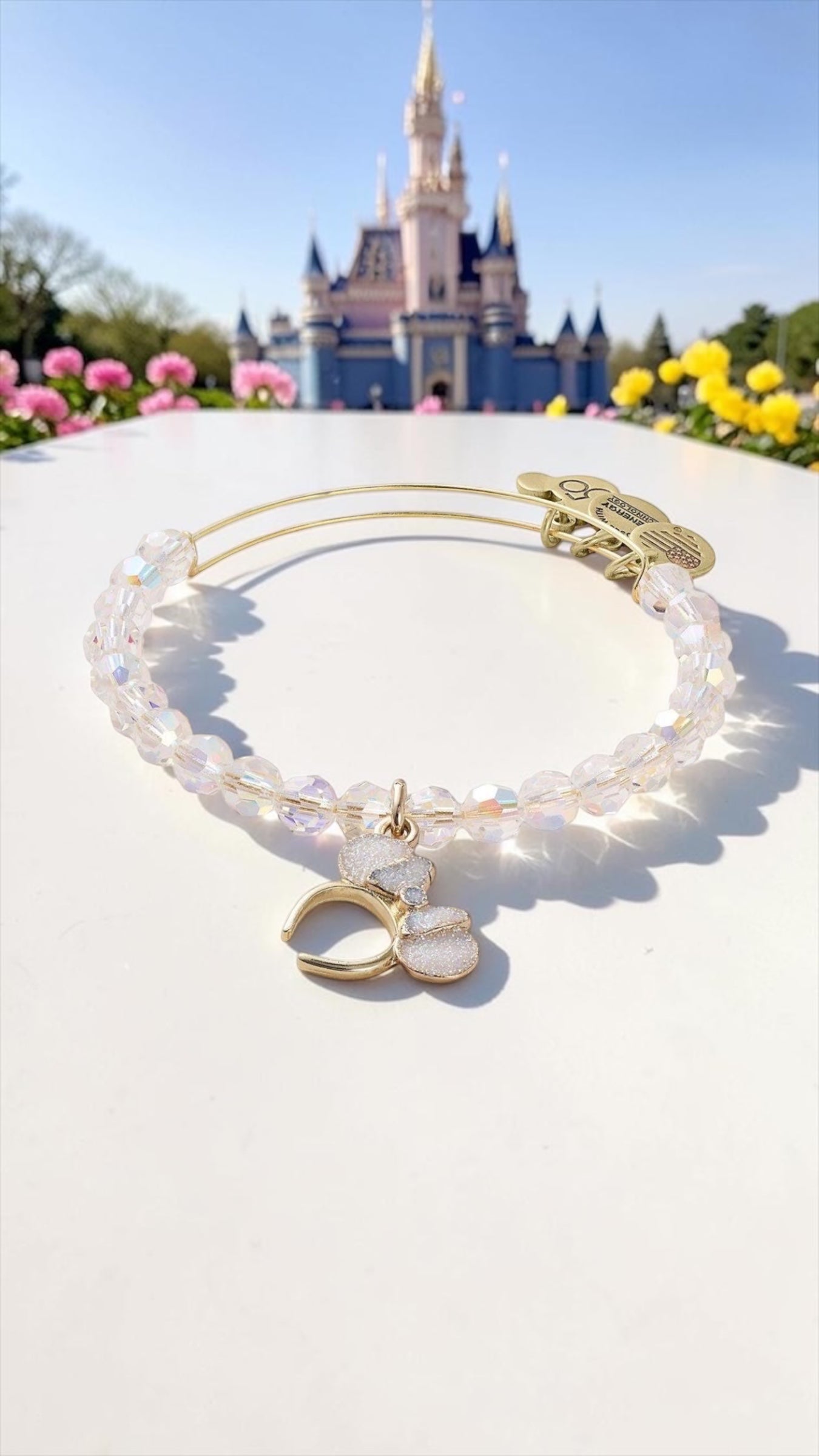 Alex and Ani - Minnie Headband Ears Anniversary Charm Bangle Bracelet
