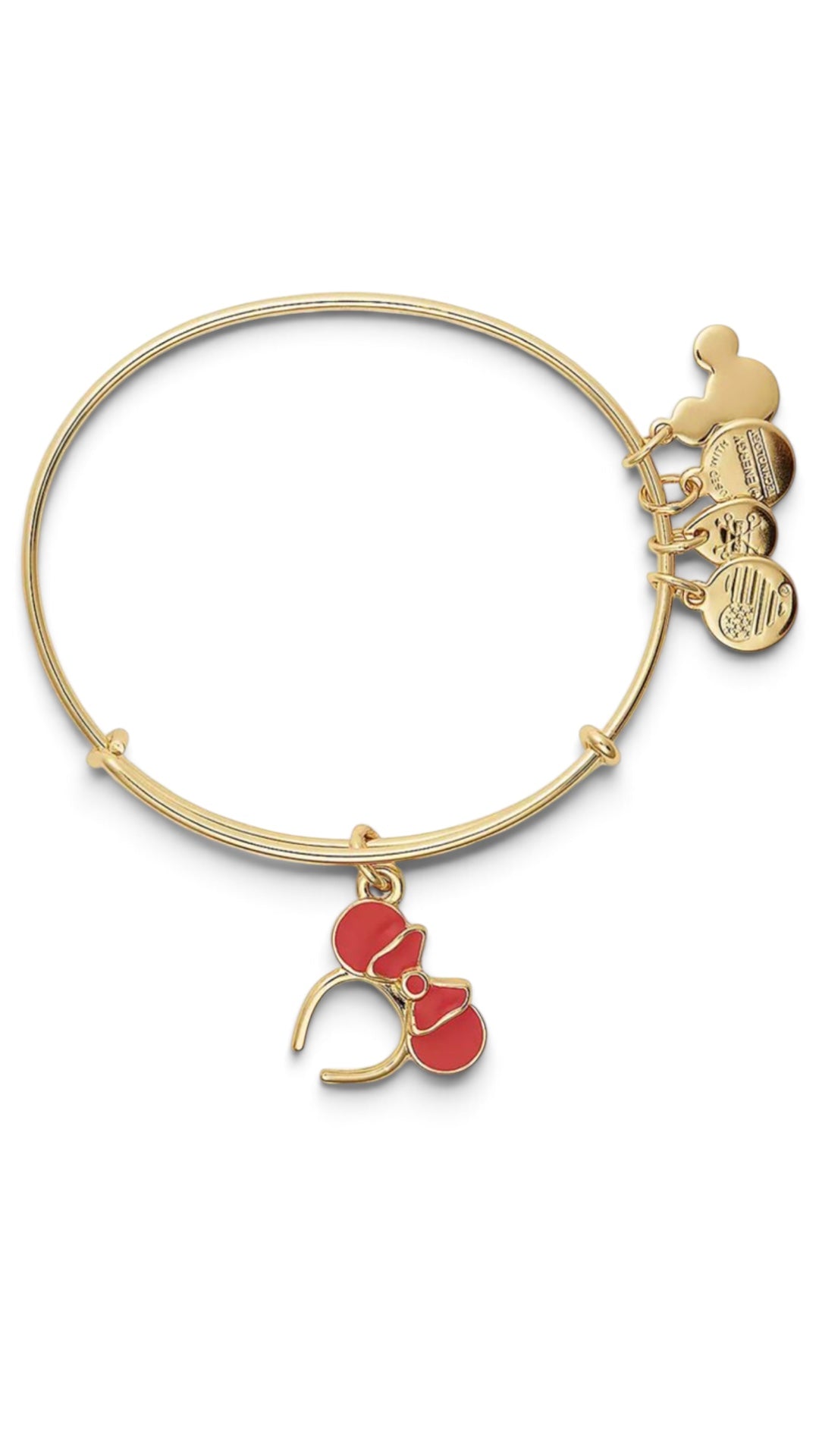 Alex and Ani - Minnie Headband Red Ears Charm Bangle Bracelet