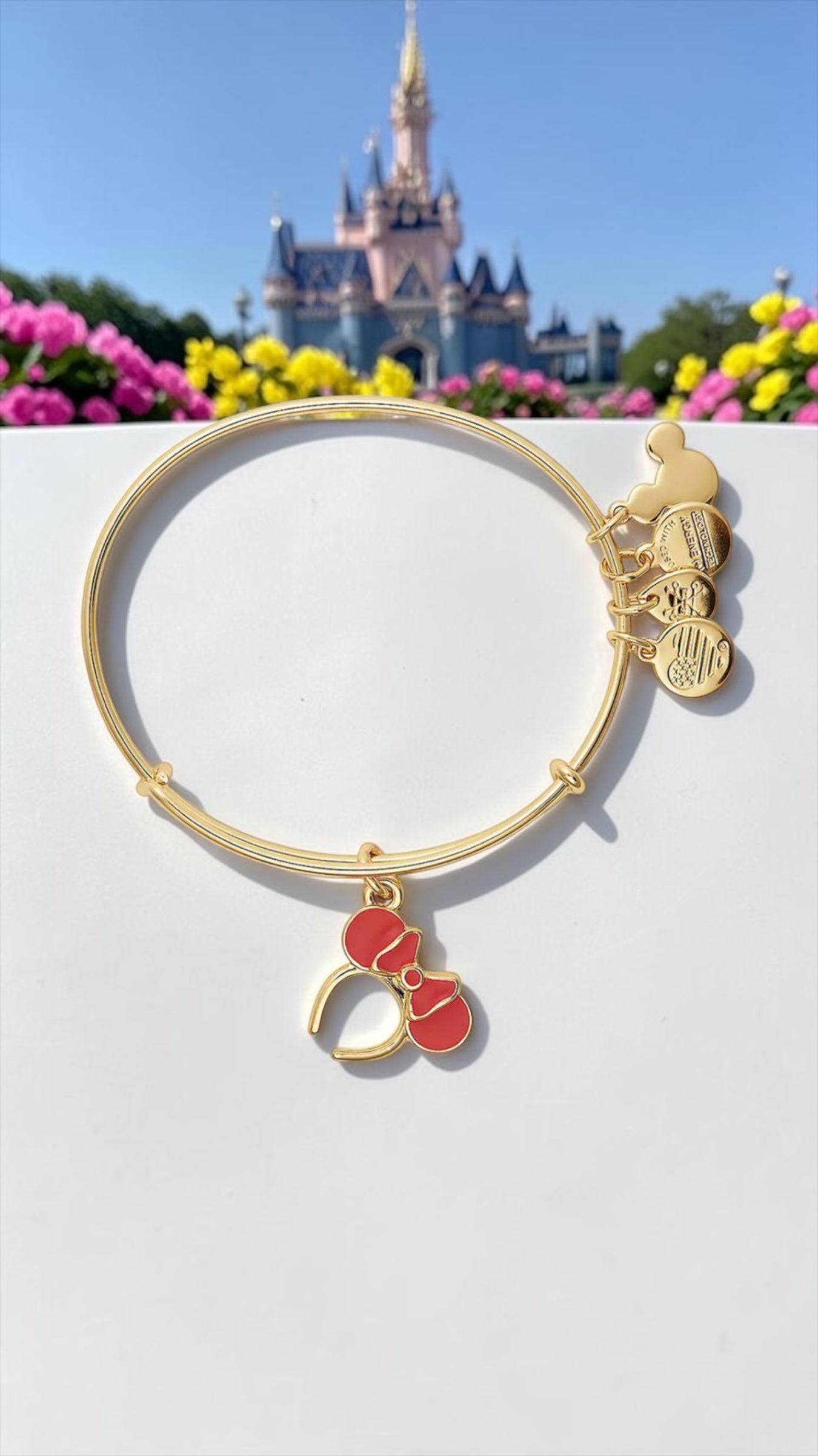 Alex and Ani - Minnie Headband Red Ears Charm Bangle Bracelet