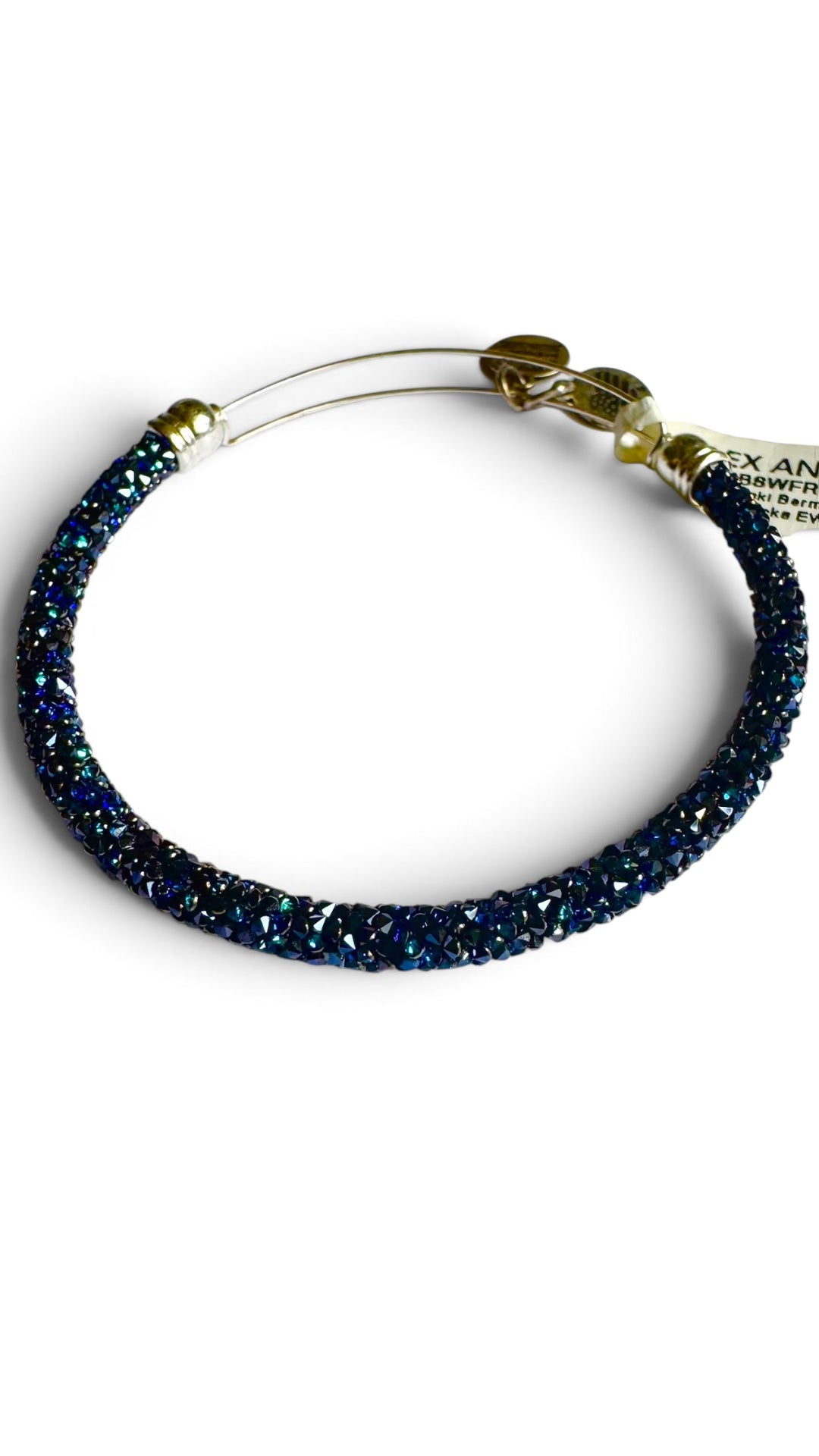 Alex and Ani - Swarovski Bermuda Blue Fine Rocks Bangle Bracelet