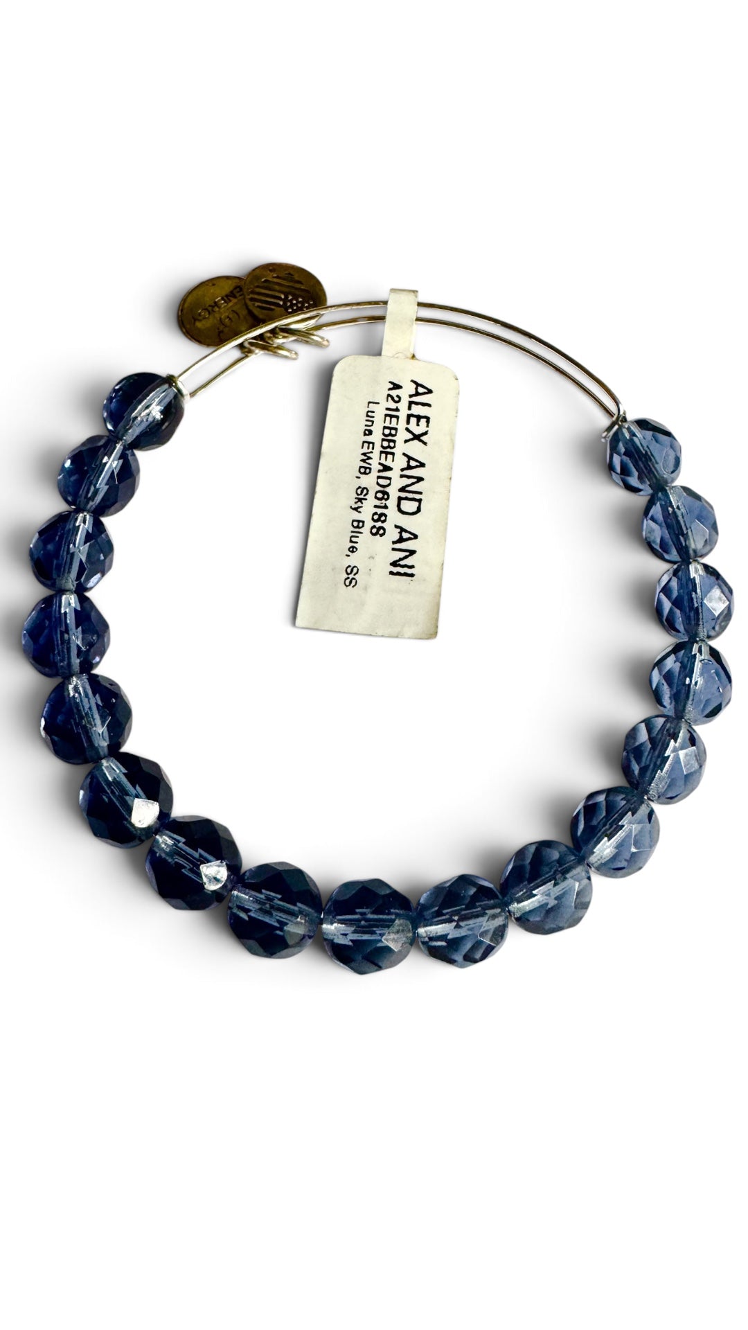 Alex and Ani - Luna Blue Beaded Bangle Bracelet