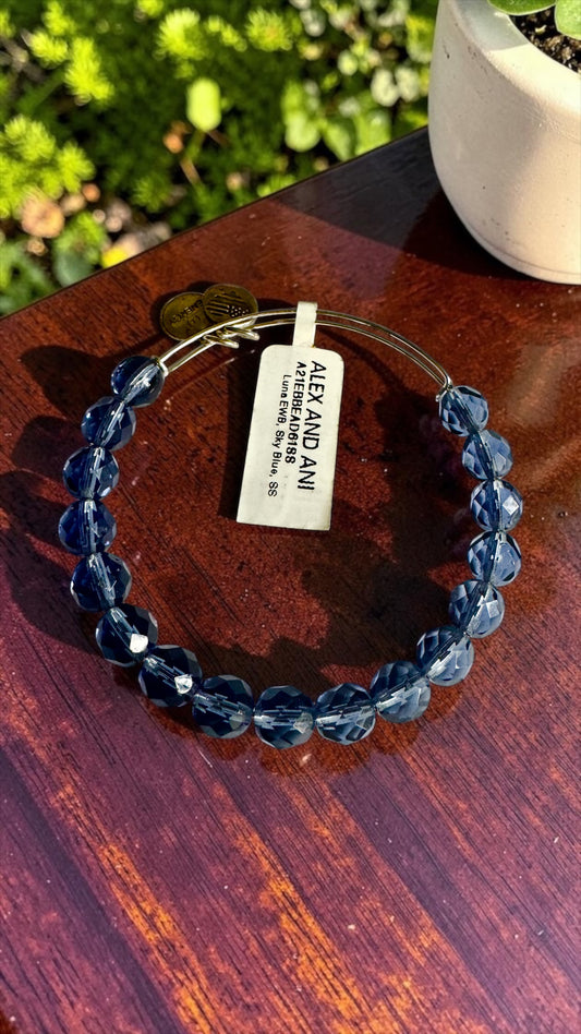 Alex and Ani - Luna Blue Beaded Bangle Bracelet
