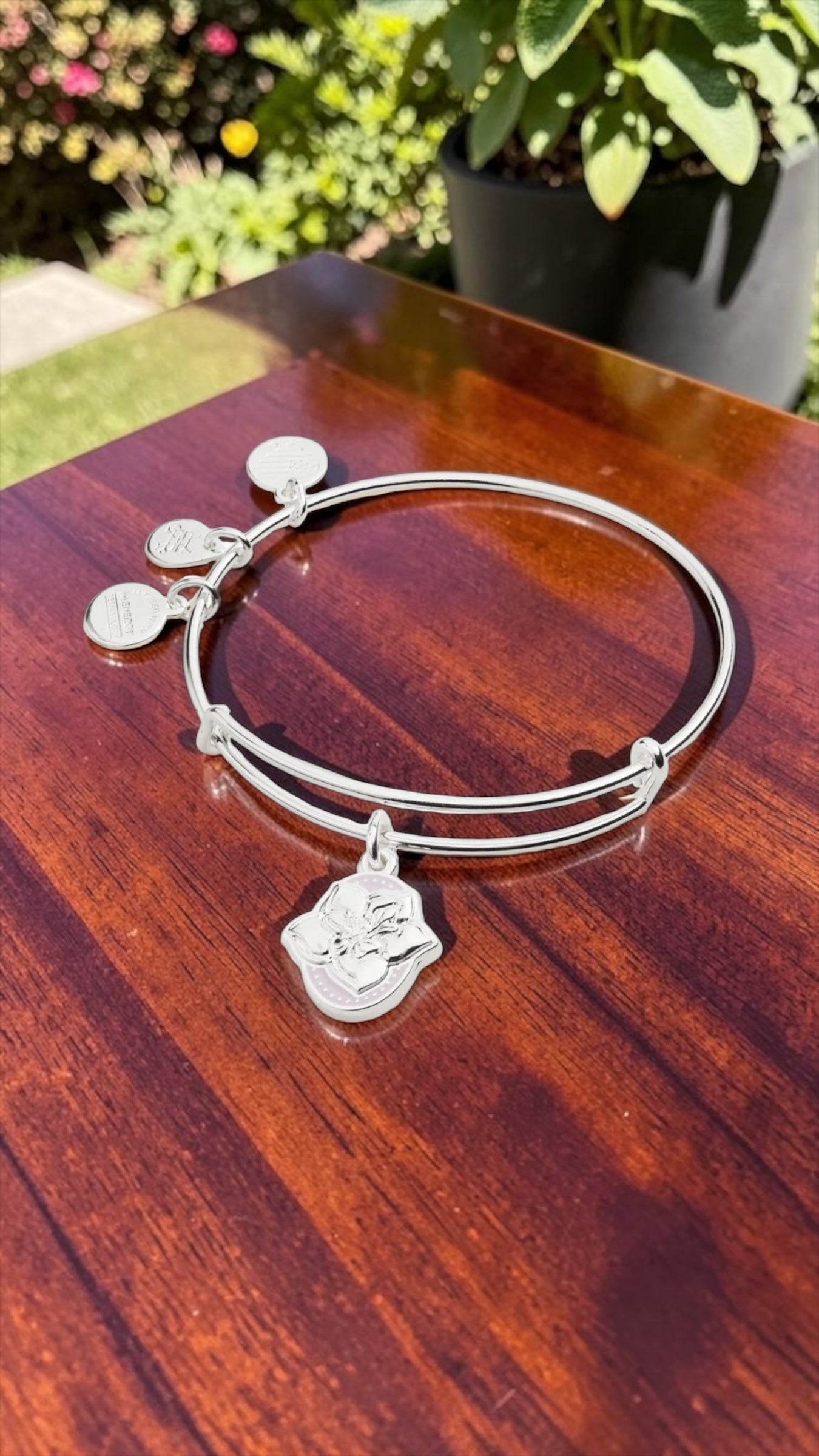 Alex and Ani - Color Infusion Wildflower (Freedom) Charm Bangle Bracelet