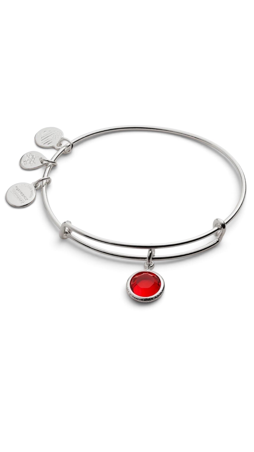 Alex and Ani - July Birthstone Siam Swarovski Crystal Charm Bangle Bracelet