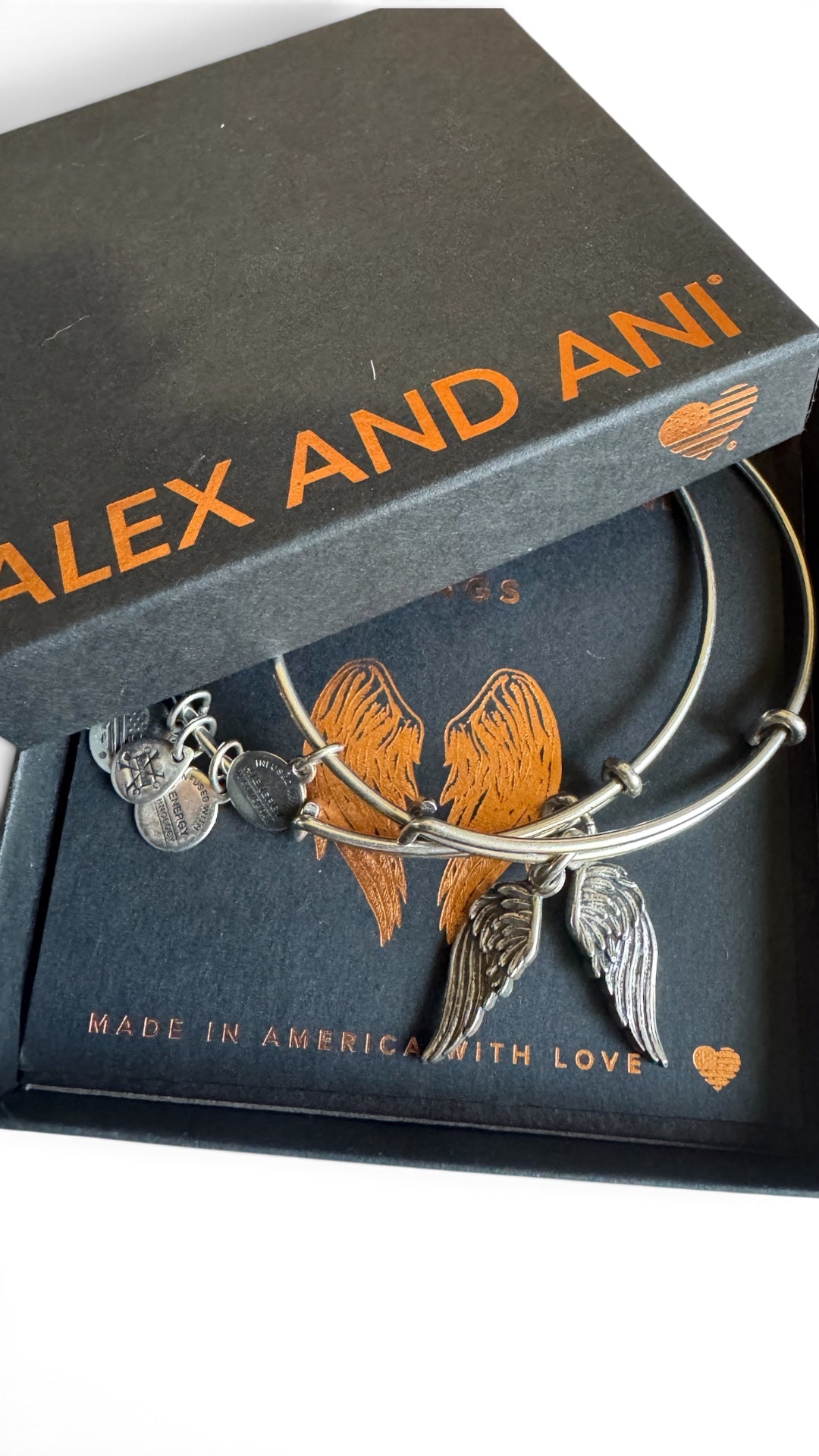 Alex and Ani - Wings Charms Bangle Bracelets, Set of 2 Bracelets or A Single Wing Charm Bangle