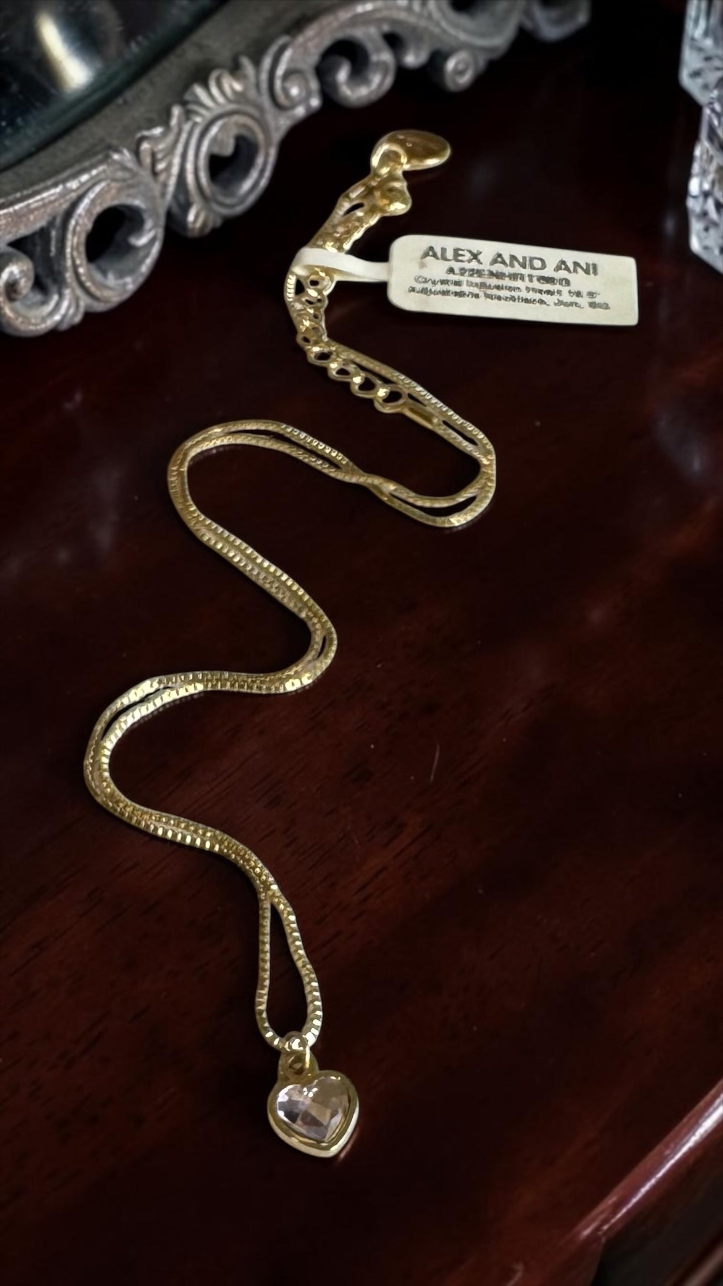 Alex and Ani - Dainty Box Chain with June’s Crystal Infusion Heart Charm Pendant Necklace