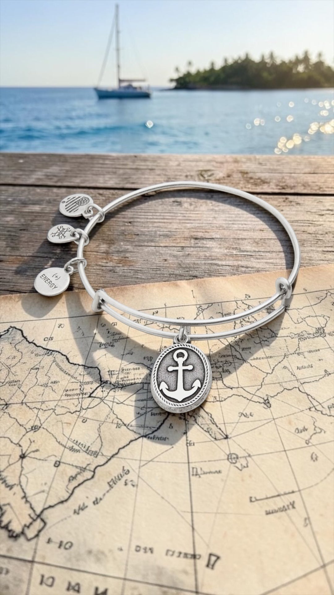 Alex and Ani - Anchor  Charm  Bangle Bracelet