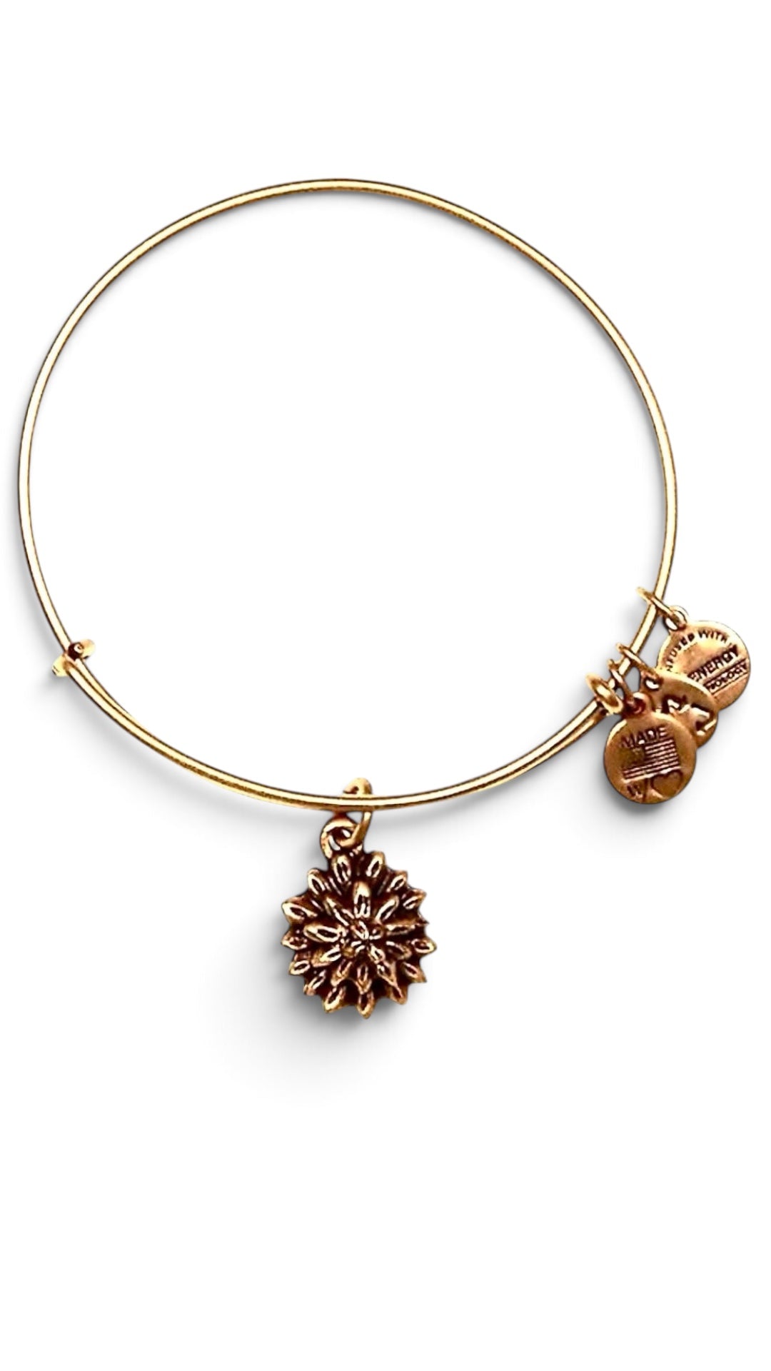 Alex and Ani - Water Lily Charm Bangle Bracelet