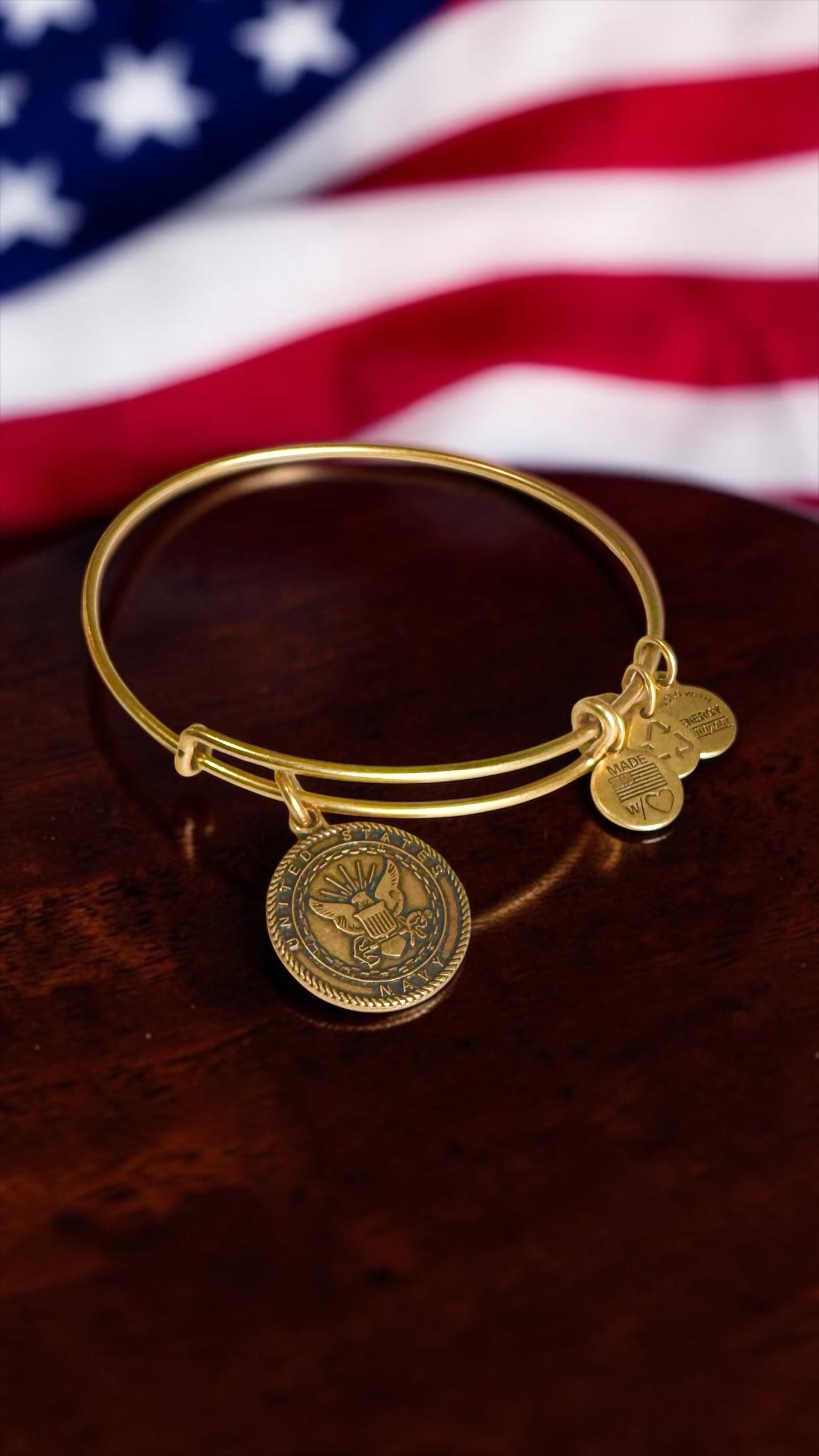 Alex and Ani - United States Navy Charm Bangle Bracelet