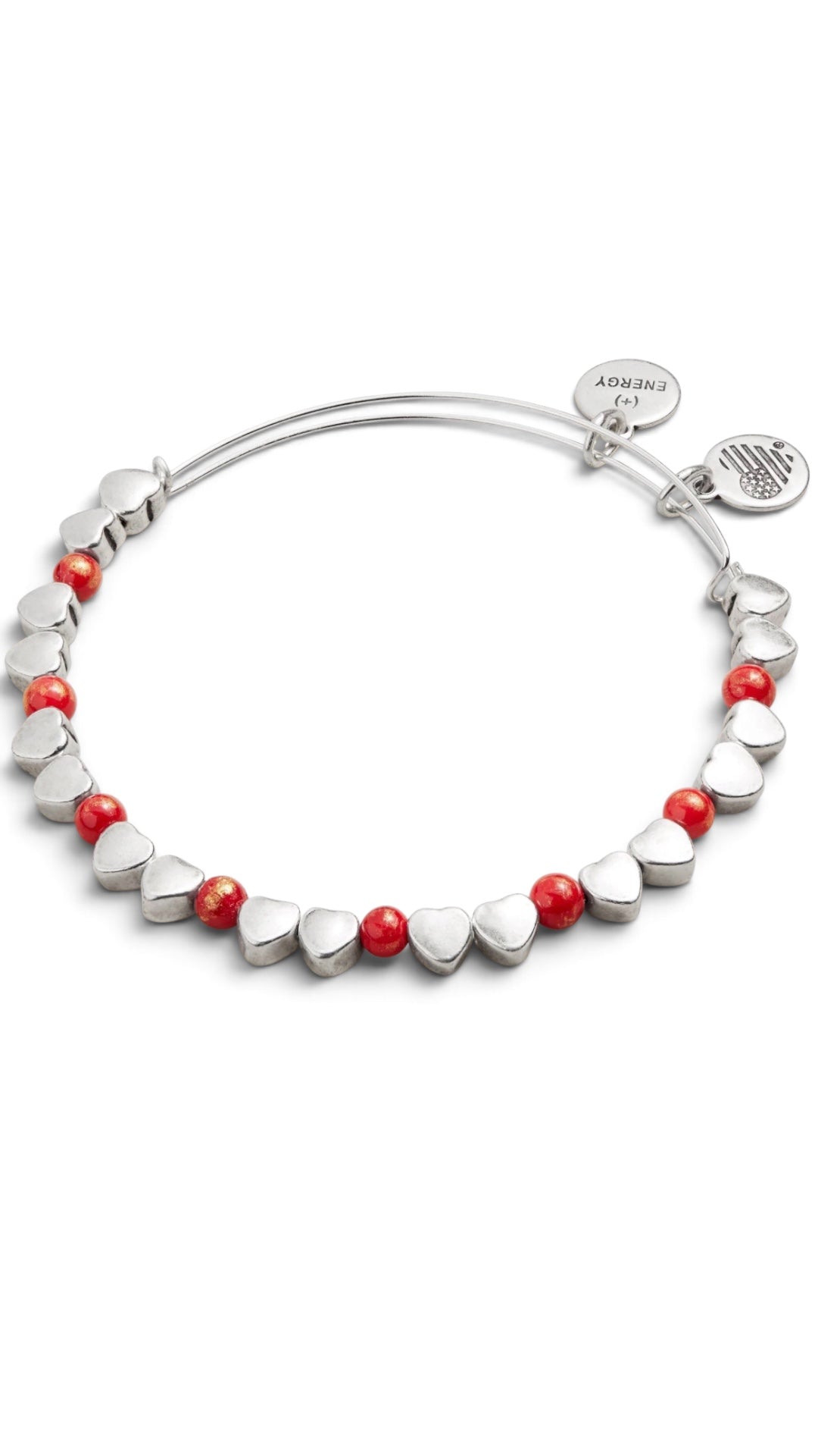 Alex and Ani - Antique Americana Heart Beaded Bangle Bracelet