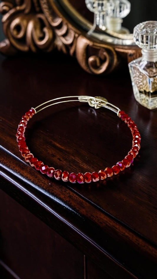 Alex and Ani - Red AB Swarovski Crystal Bangle Bracelet