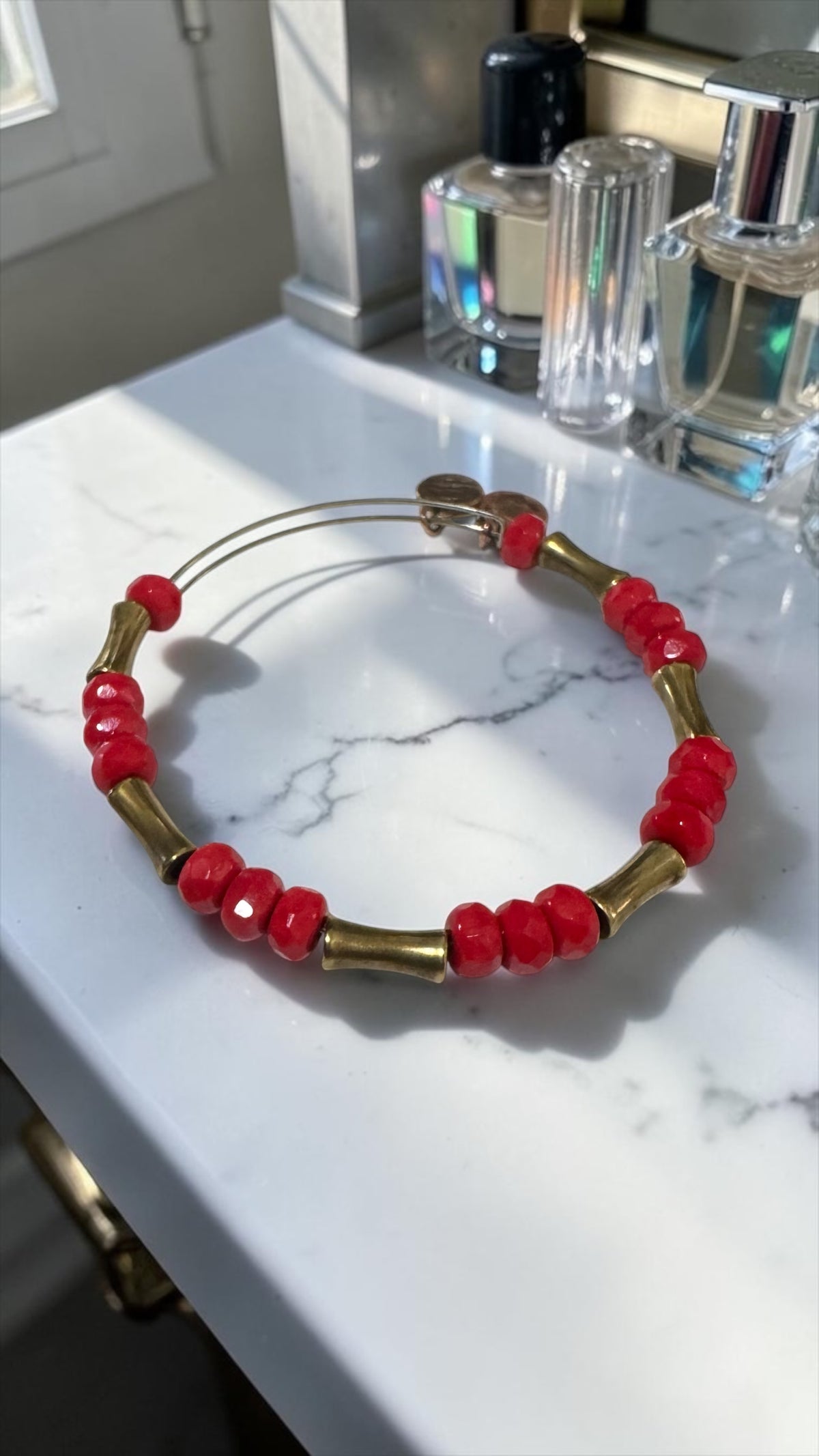 Alex and Ani - Glade Amaranth Gold Bangle Bracelet