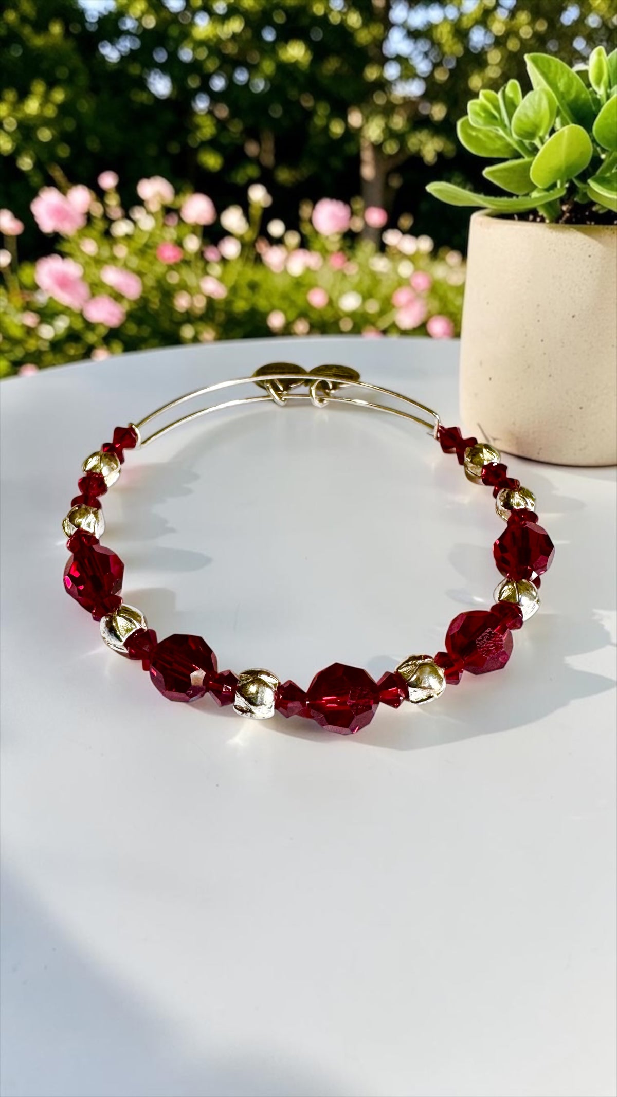 Alex and Ani - Bloom Shiny Silver Bangle Bracelet