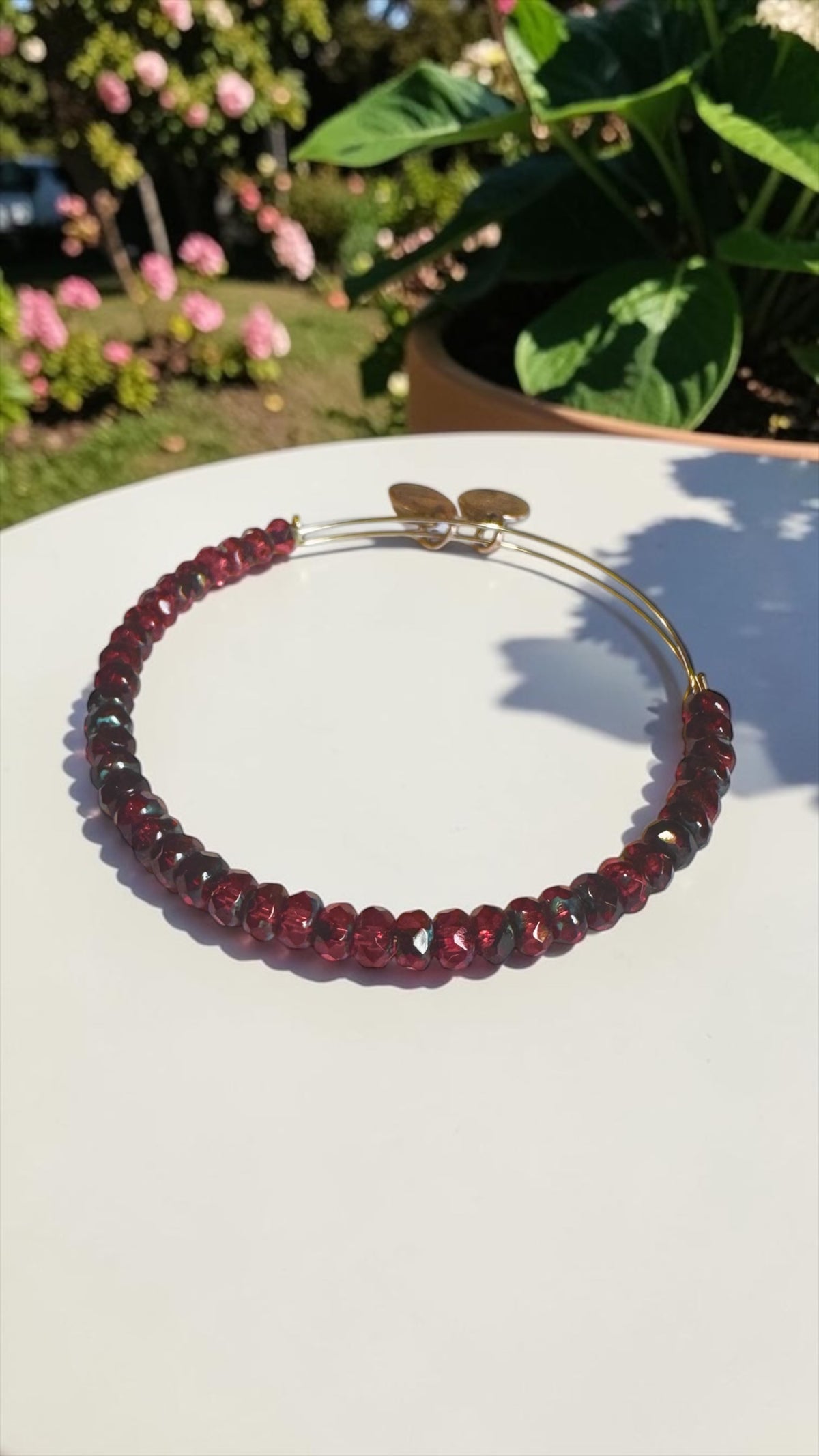 Alex and Ani - Crimson Red Eden Beaded Bangle Bracelet