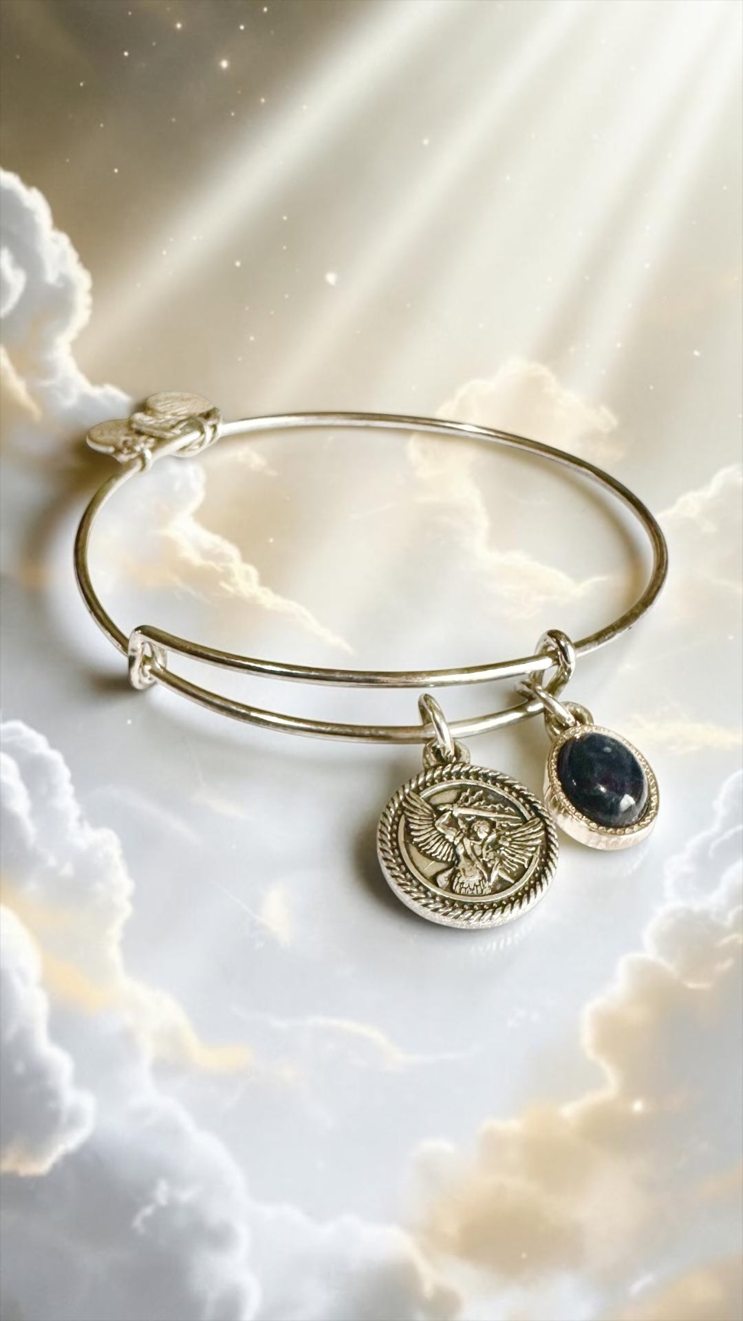 Alex and Ani - Archangel Michael Duo Charm Bangle Bracelet