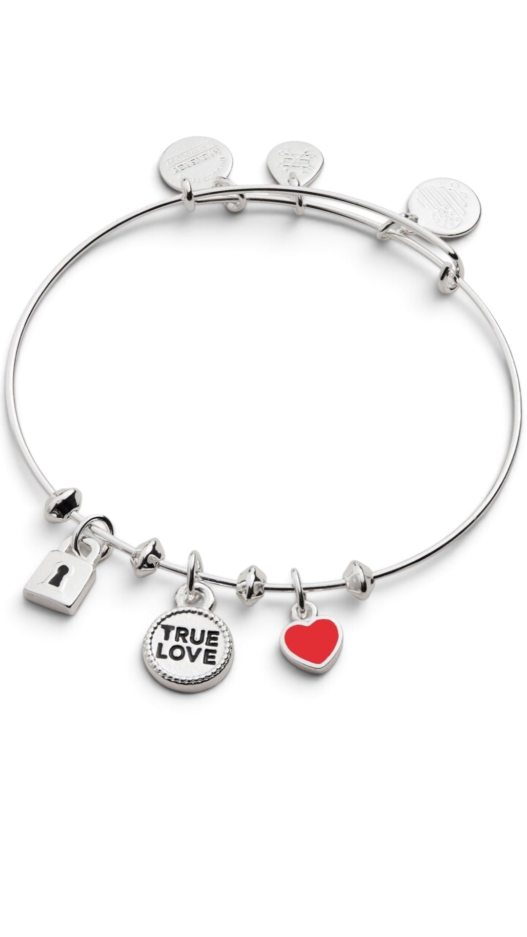 Alex and Ani - True Love Padlock Trio Charm Bangle Bracelet
