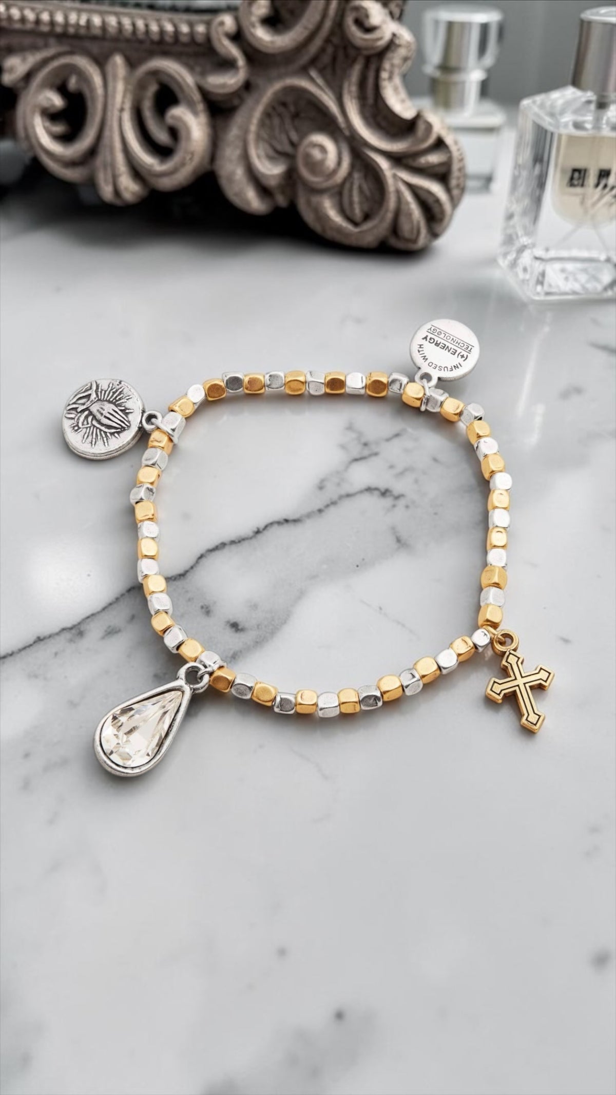 Alex And Ani - Faith & Hope Multi Charm Stretch Bracelet