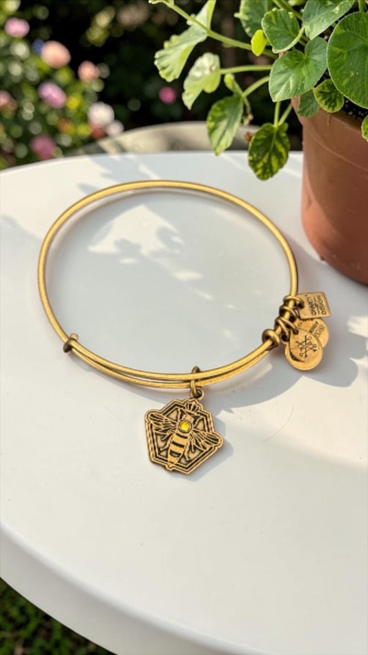 Alex and Ani - The Queen Bee Bracelet Gold Charm Bangle Bracelet